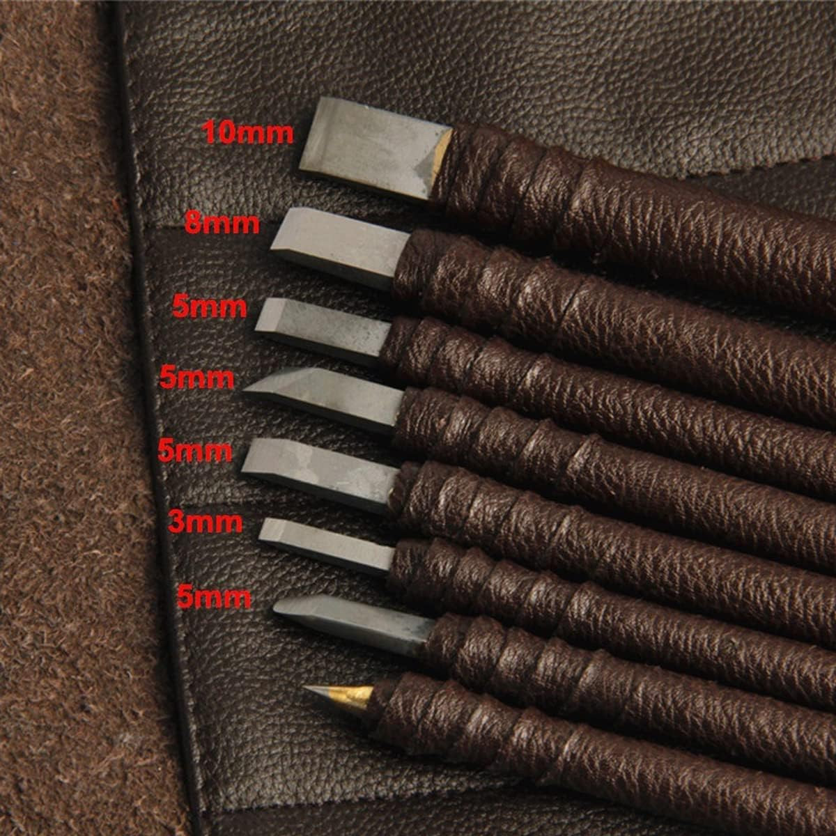 Stone Carving Tool Set Chisel Carving Tool Carving Kit 8Pcs Engraving Carve Cutt