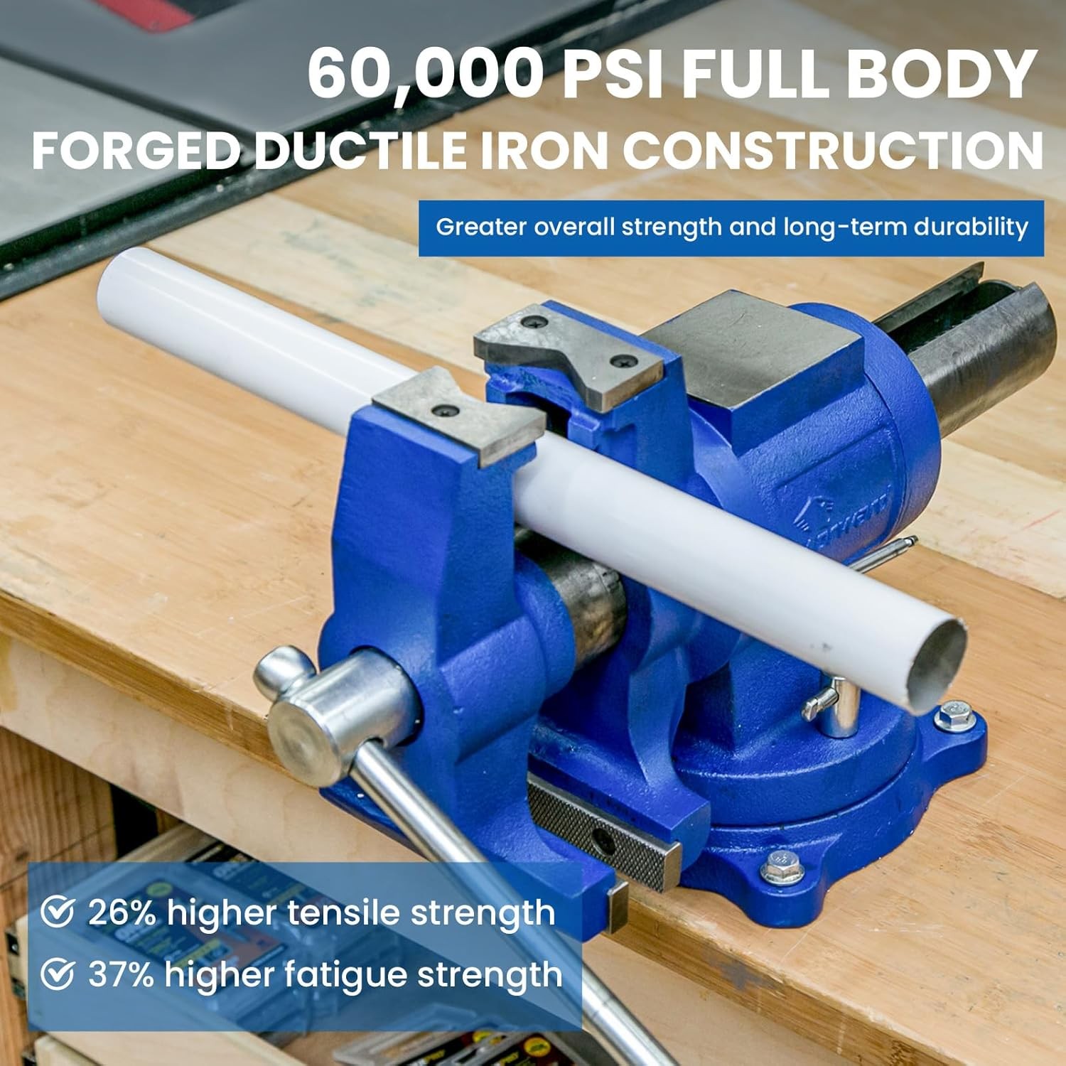 5 Inch Heavy Duty Bench Vise 360 Swivel