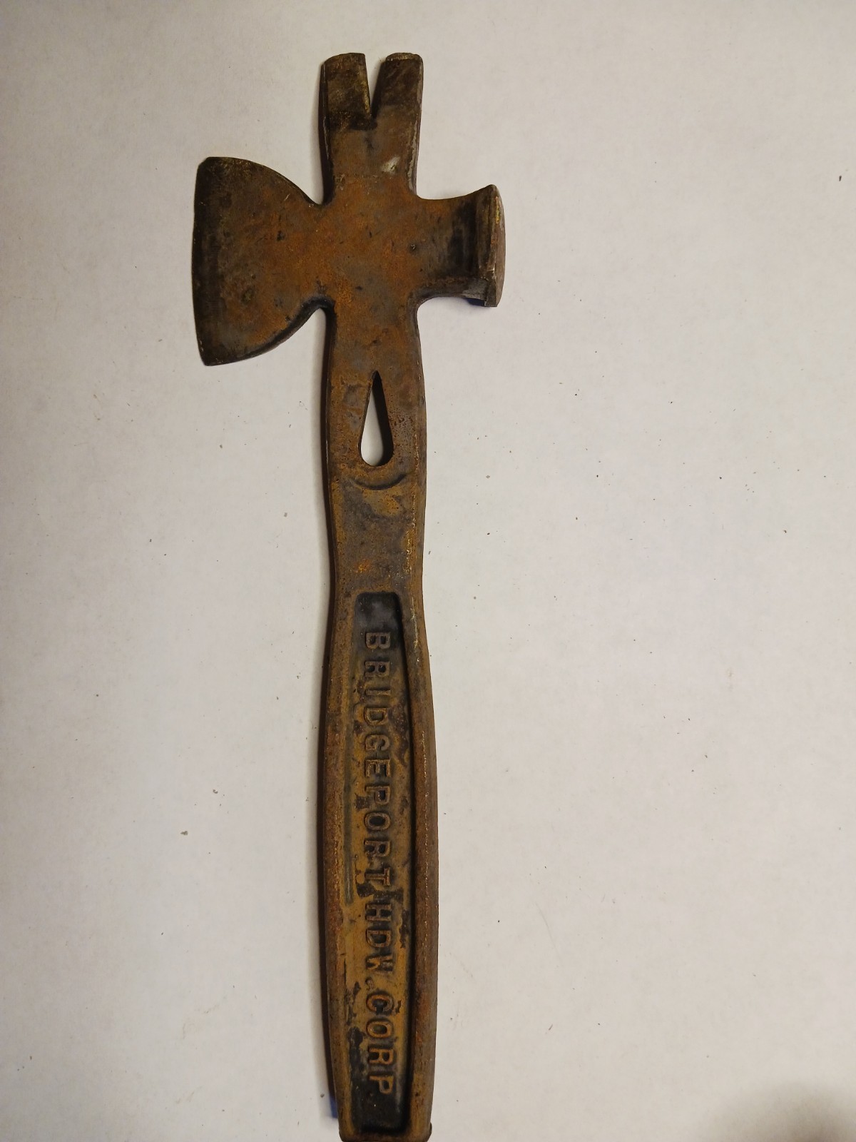 Vintage Cast Iron Bridgeport Tomahawk Junior Hatchet Tool Axe Camping Survival