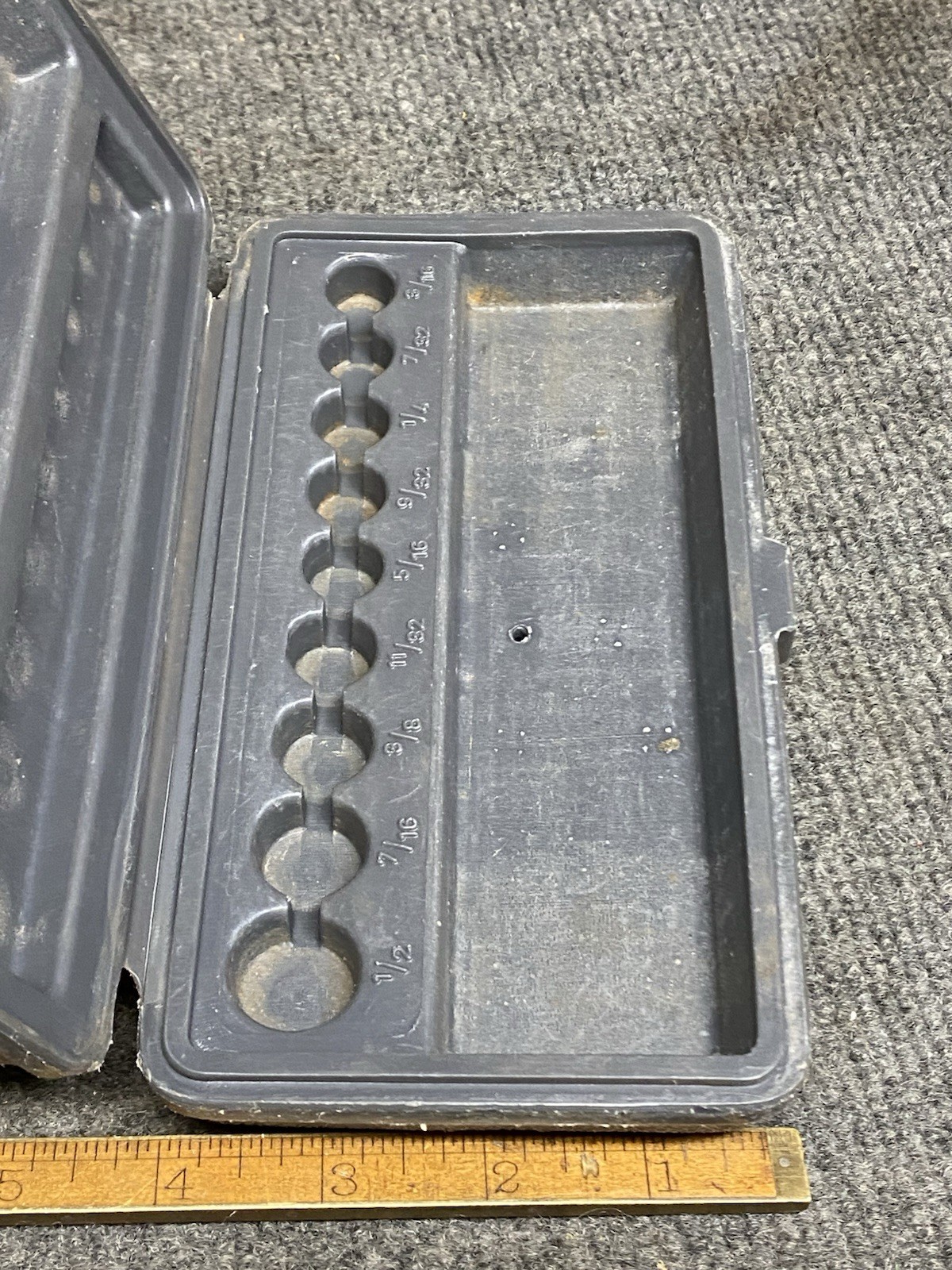 Vintage Craftsman 1/4” Dr Socket Set Case Only Crown Logo Permanex Case USA