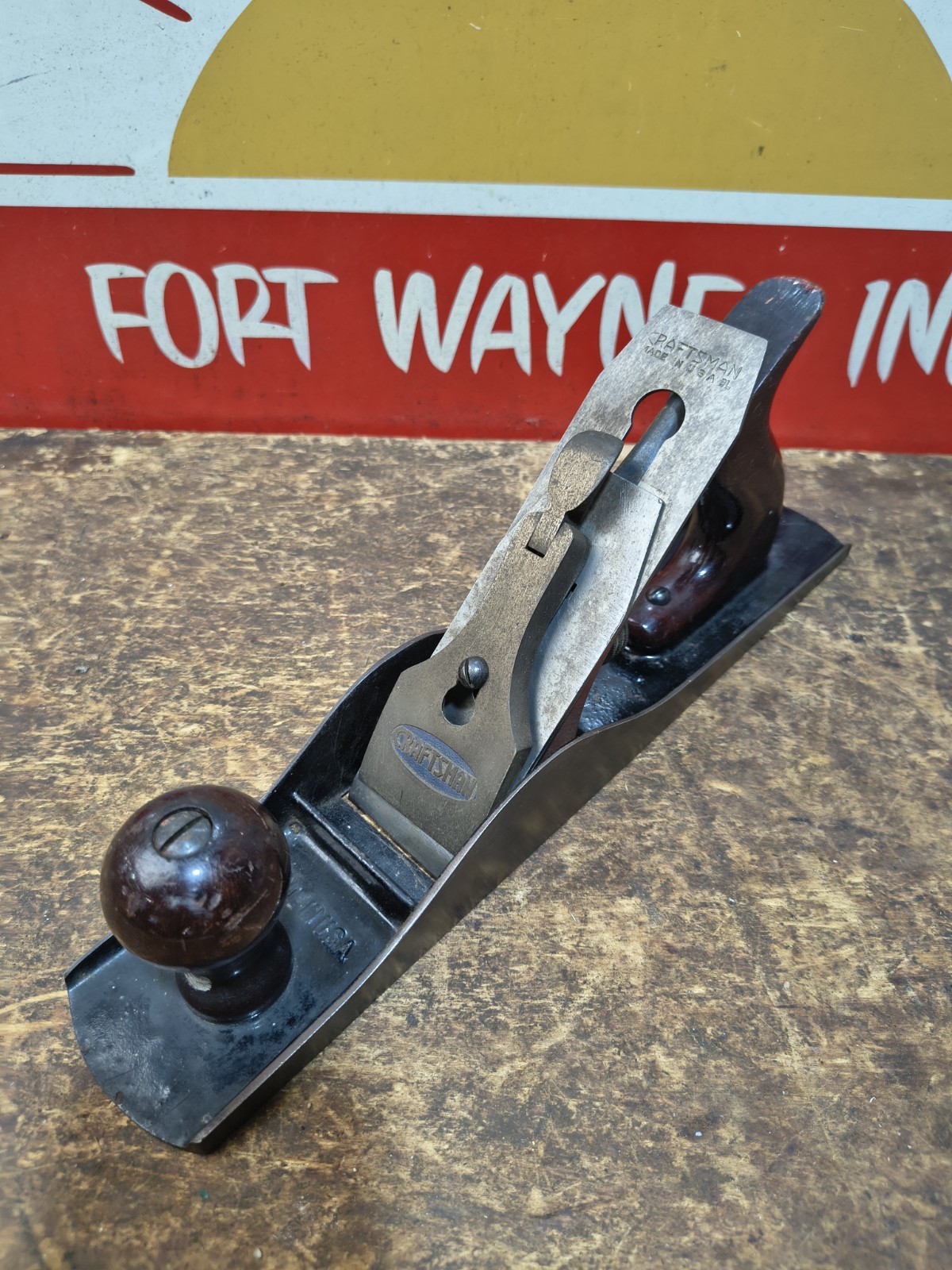Vintage Craftsman No. 5 Size Wood Working Plane Craftsman Logo Blade