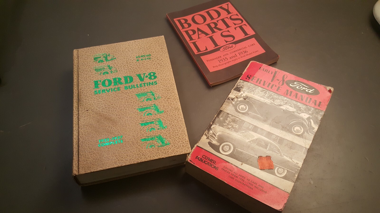 Lot of 3 Vtg Ford Auto Parts and Service Manuals / Books for Pre-1950’s Models