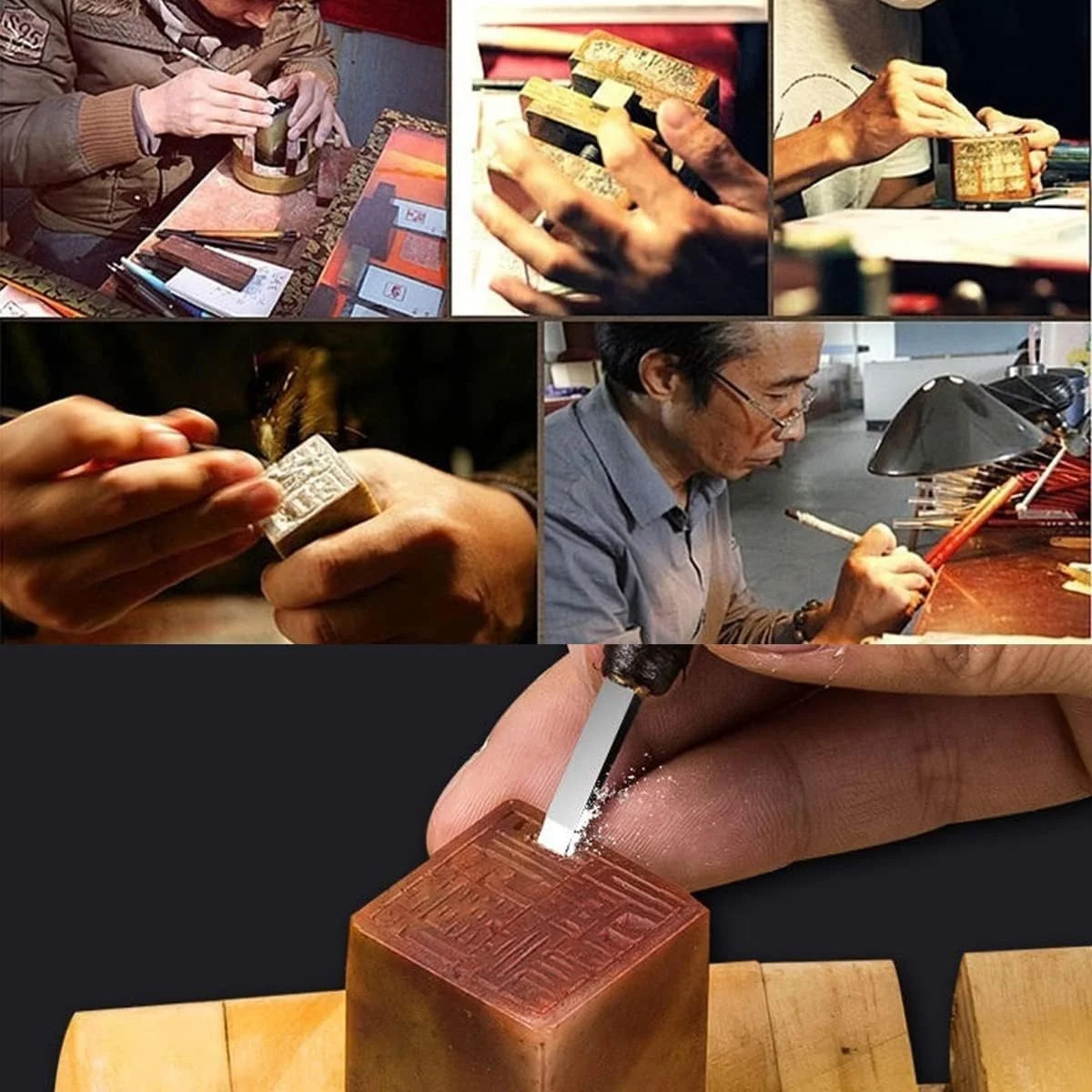 Stone Carving Tool Set Chisel Carving Tool Carving Kit 8pcs Engraving Carve Cutt