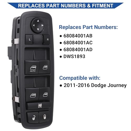 Power Window Switch Master Control Button Left Driver Side Compatible with