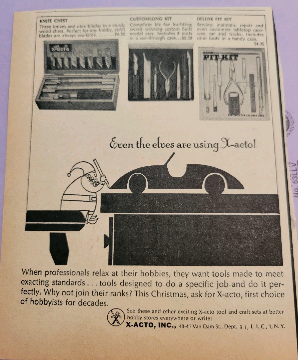 X Acto Knife Ad . Vintage