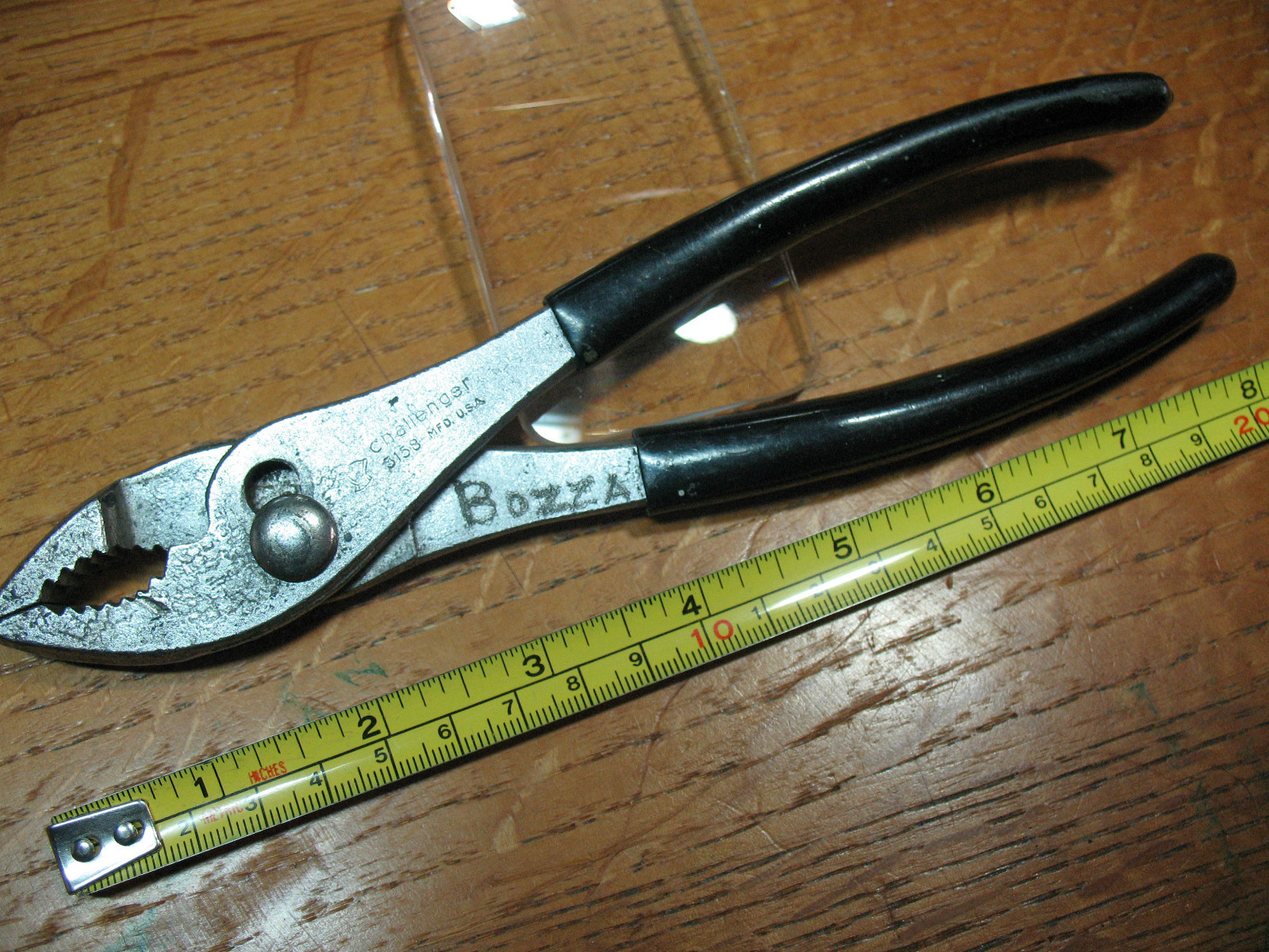 CHALLENGER No. 3158 SLIP JOINT PLIERS 8” RUBBER GRIPS EXLNT’