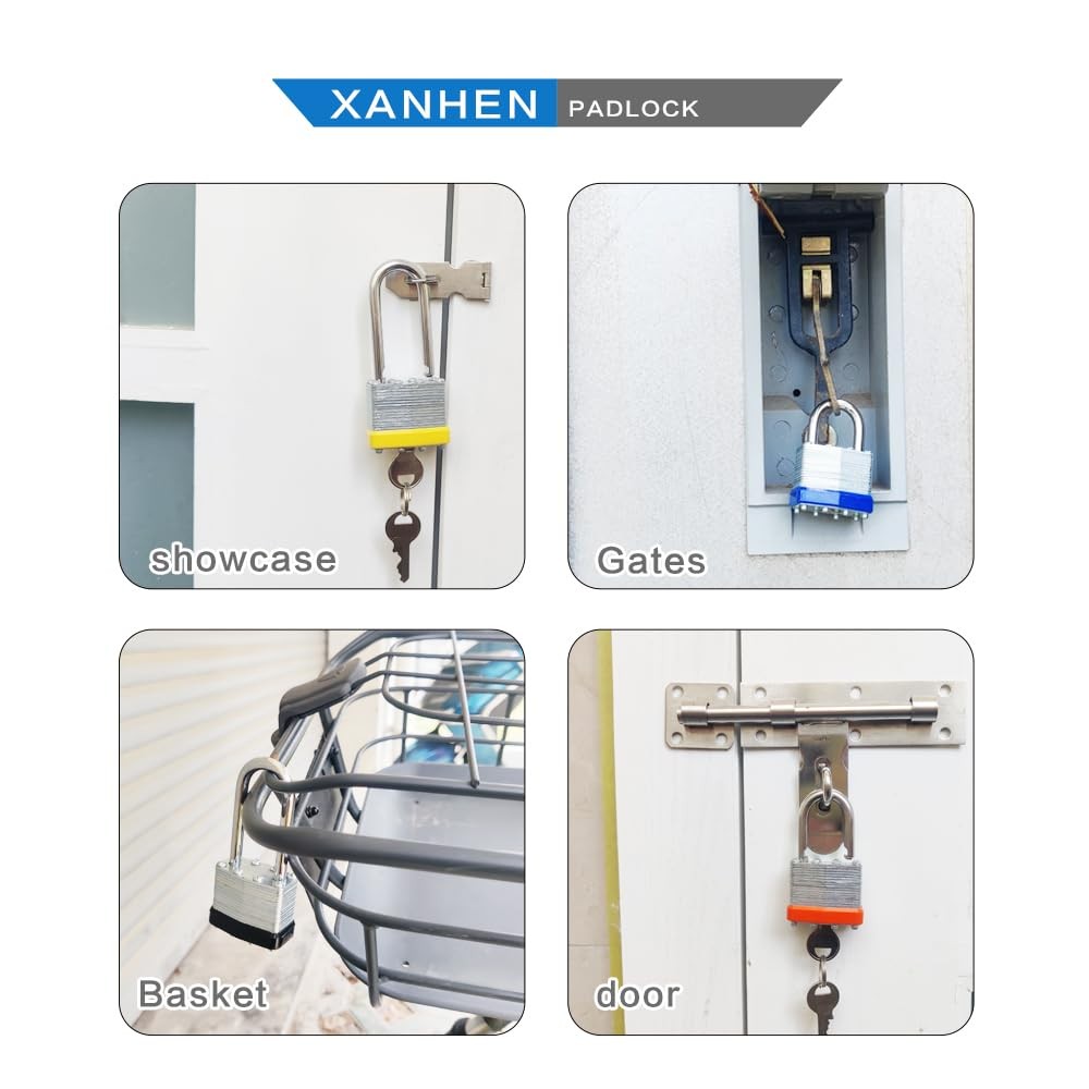 Lock Outdoor Padlocks, Key Lock, Padlocks with Same Key – Laminated Steel Key…
