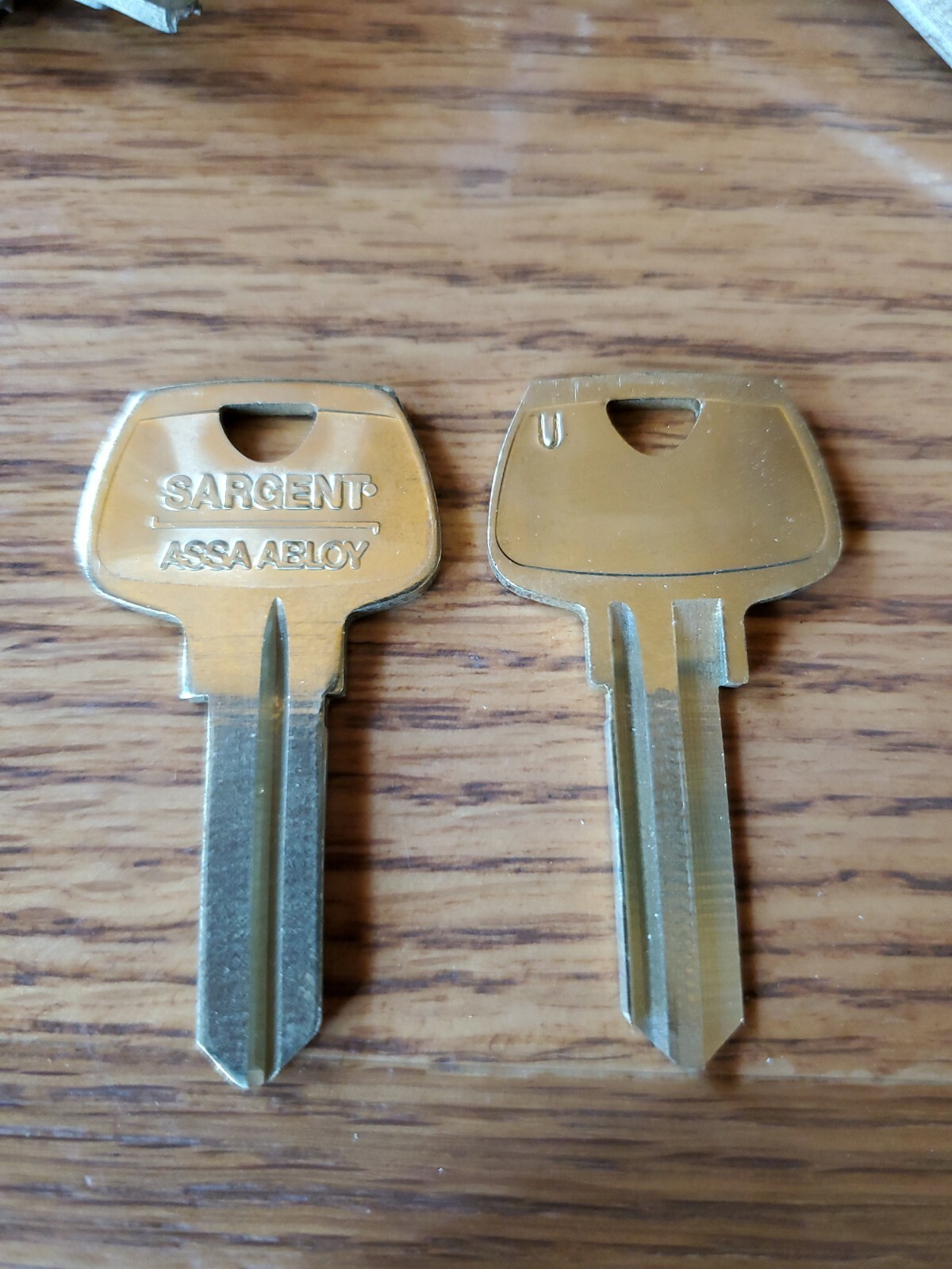 Lot of 2 Key Blank Uncut Sargent 265U U Locksmith K851