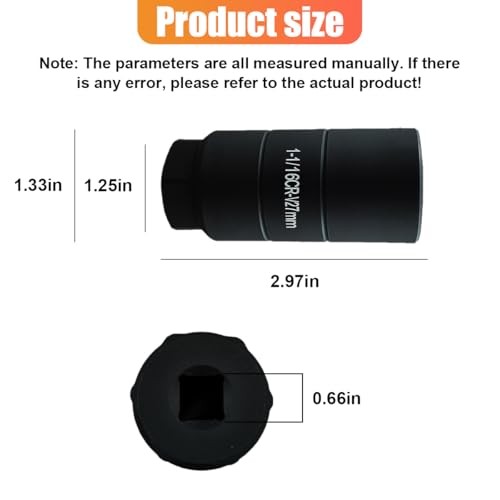 YoRise Car Oil Pressure Sensor Socket, Universal 6 Point Oil Sending Unit Black