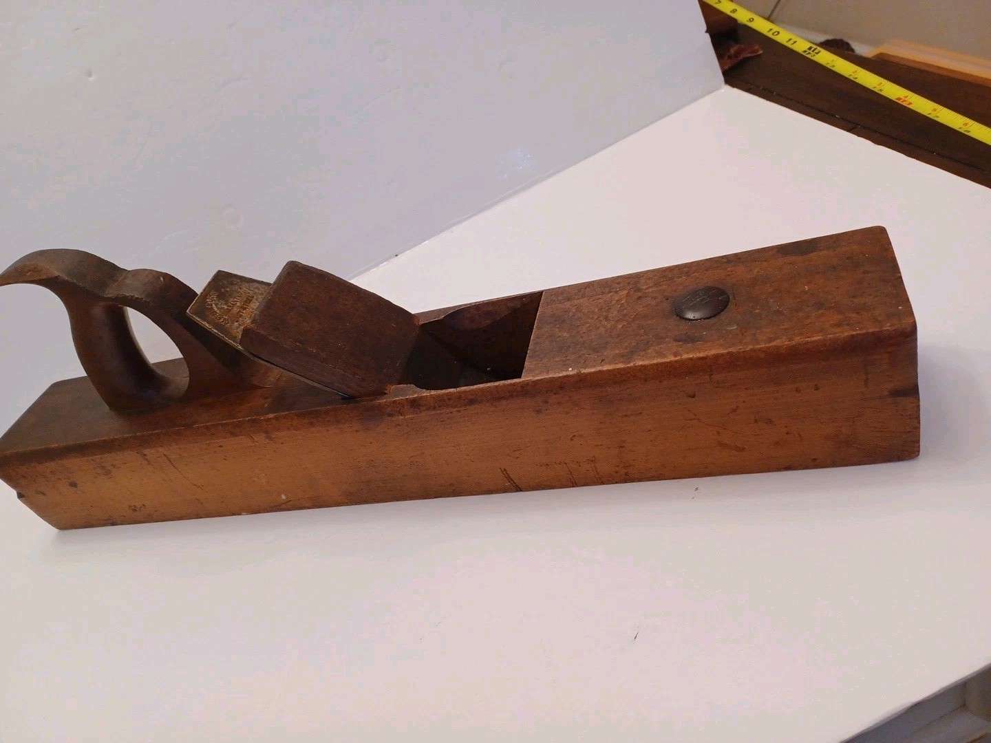 Antique L.G. & CO NEW YORK Wooden 21.5″ Block Plane Complete SEE PHOTOS