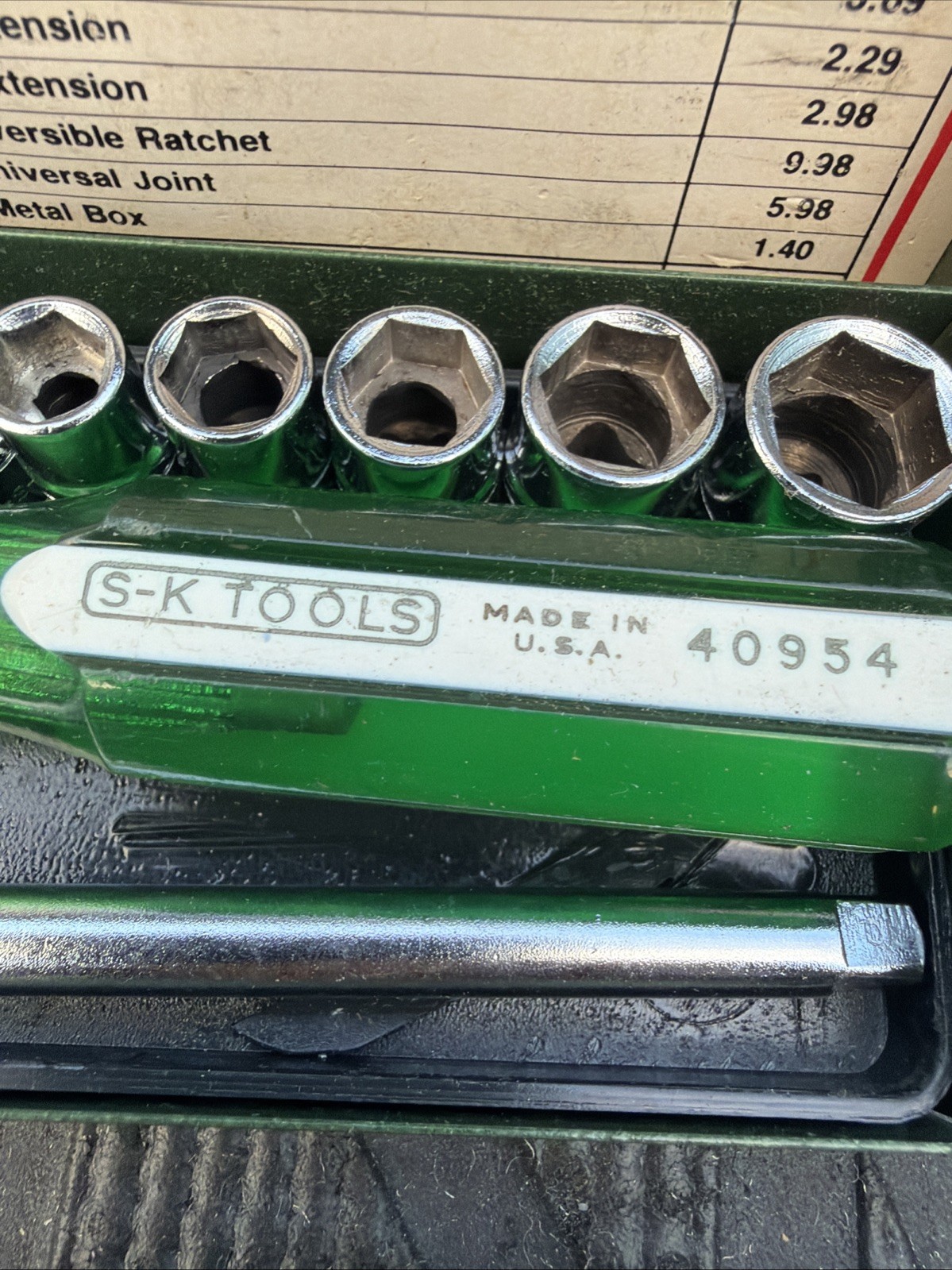 Rare SK Tools 1/4” Drive Daytona Special Socket Set 21pc Plus Case 4921-78 S-K