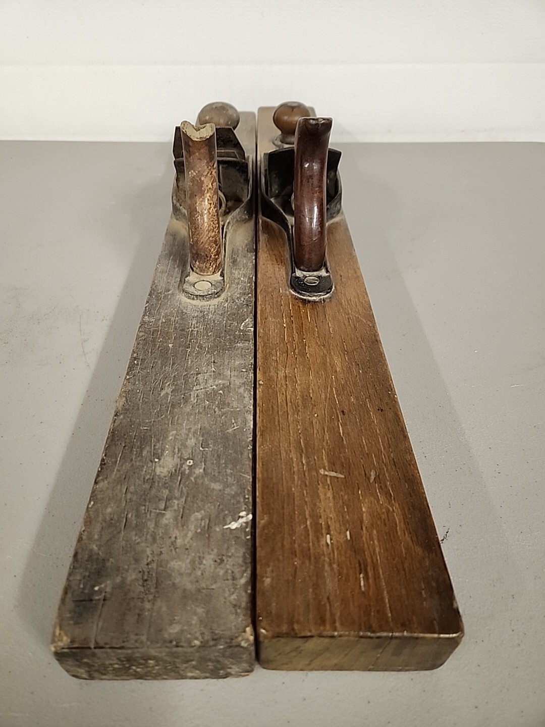 2x Antique Transitional Wood Plane Bailey 28″
