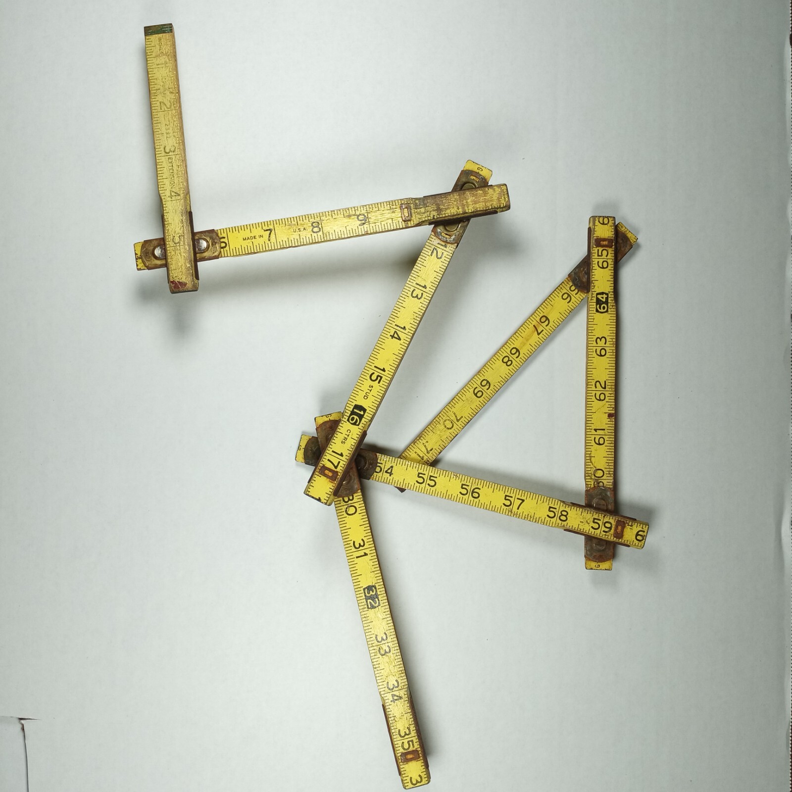 Vintage JC Penney 2597 6 Foot 72″ Folding Ruler
