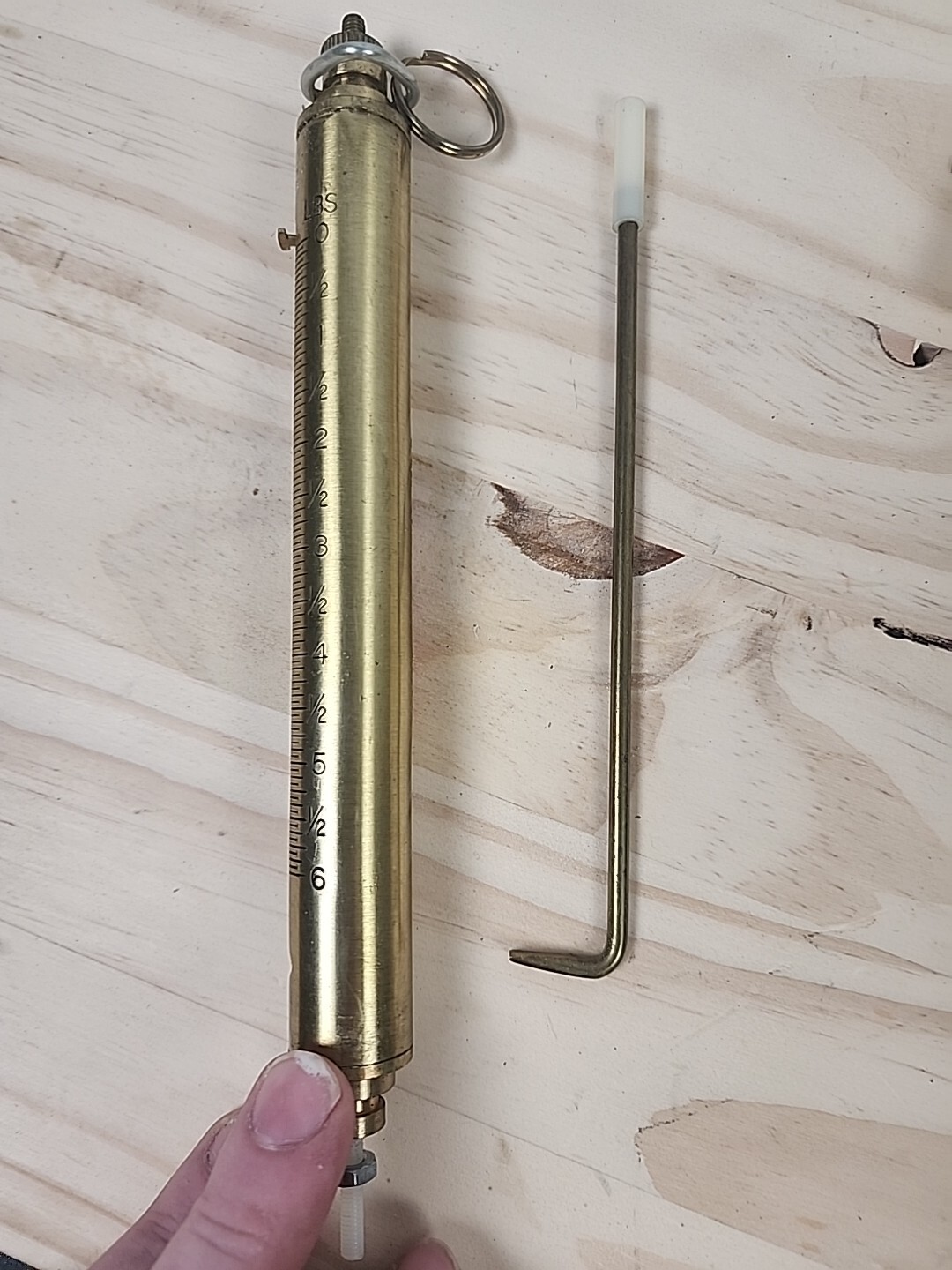 Vintage Chatillon Hanging Brass Scale Model IN-6 Made In New York USA