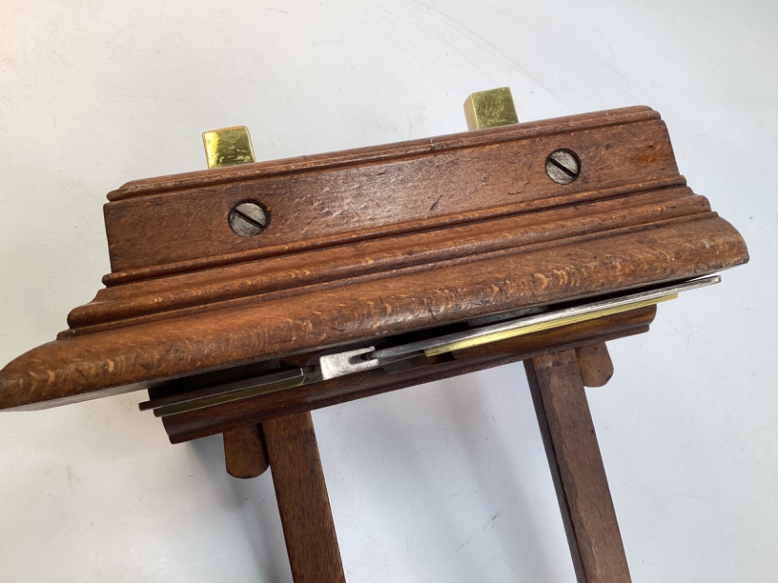 1847 ATKIN & SONS Birmingham England brass & Wood woodworking tool (K4)