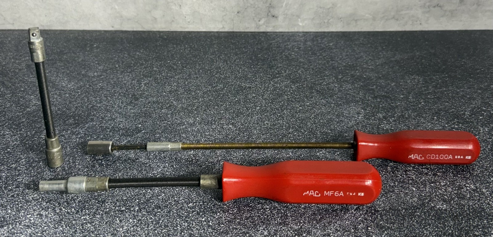 Set of 2 Mac Tools MF6A + CD100A Flexible 1/4” Socket Driver w/ Extra Extension