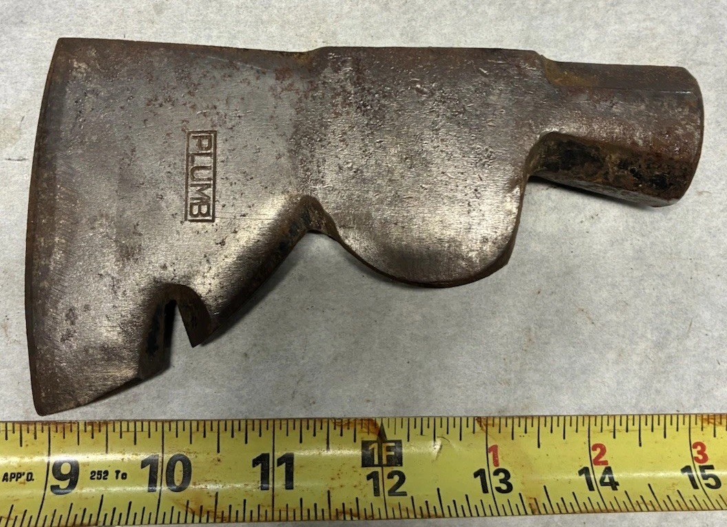 Vintage PLUMB hatchet axe head CARPENTER CAMPING octagonal hammer