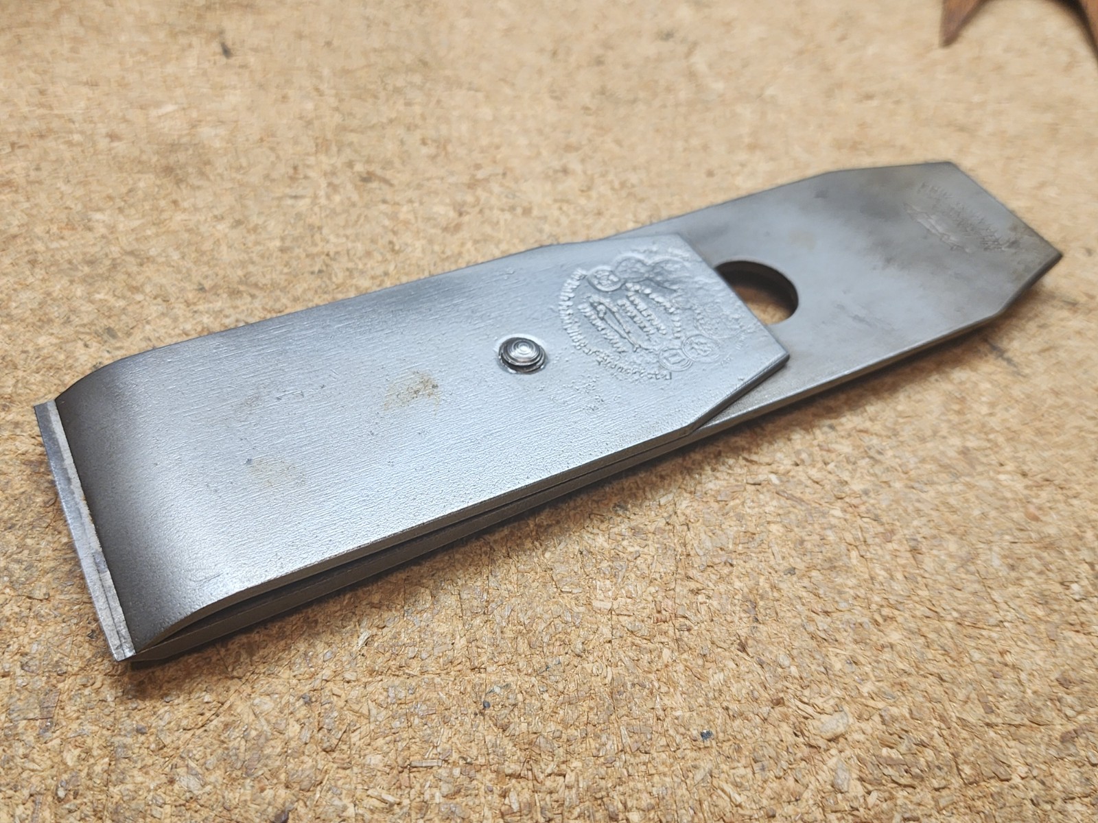 Antique 20″ Long Hand Made Paduk Wood Plane With Erik Antonberg 2″ Plane Iron