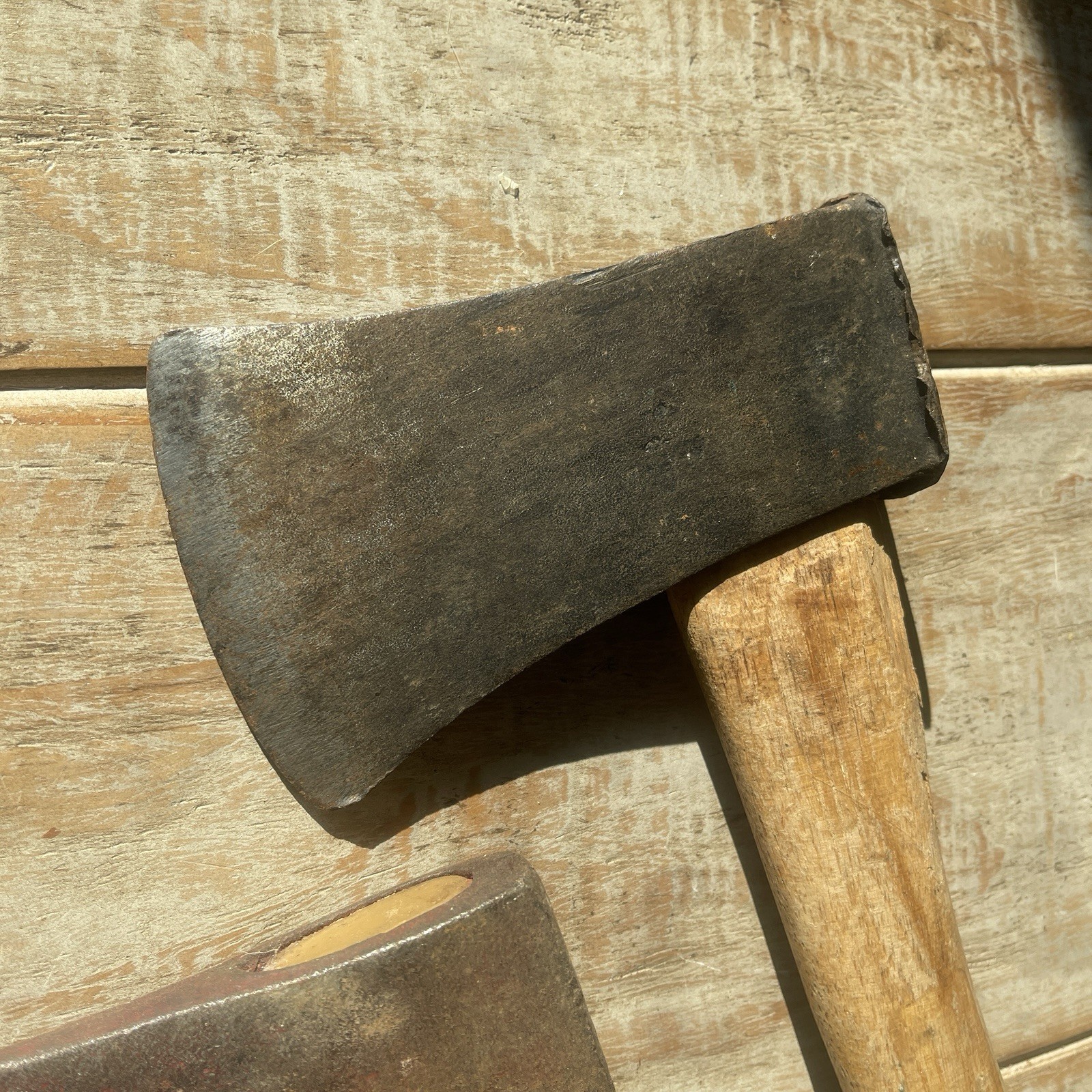 Pair Of Vintage Axes-unknown Age, Origin, And Makers- A Piece Of Old Times