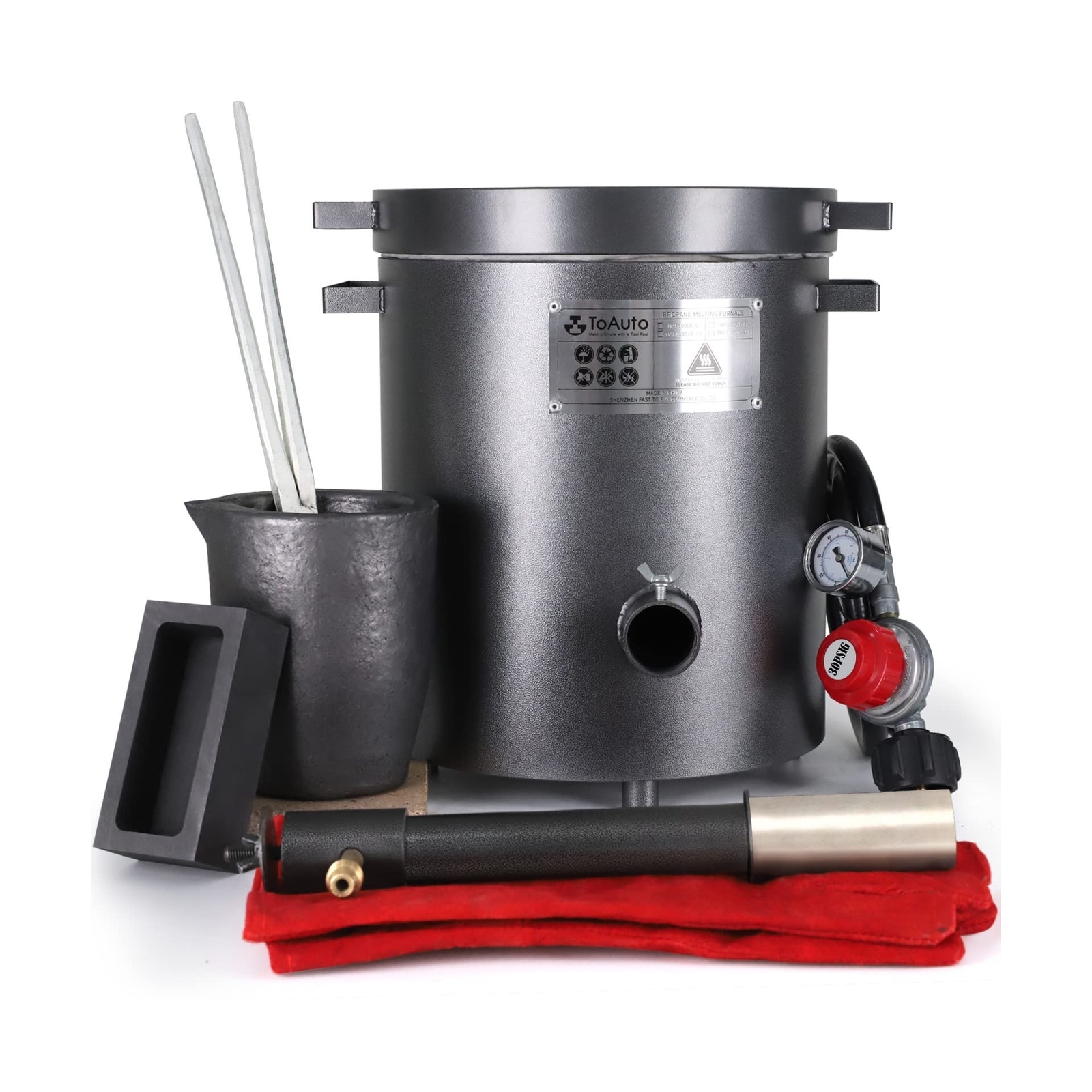 TOAUTO 6KG Propane Melting Furnace Kit TMF6000B-V3 Propane Foundry Home Kiln …