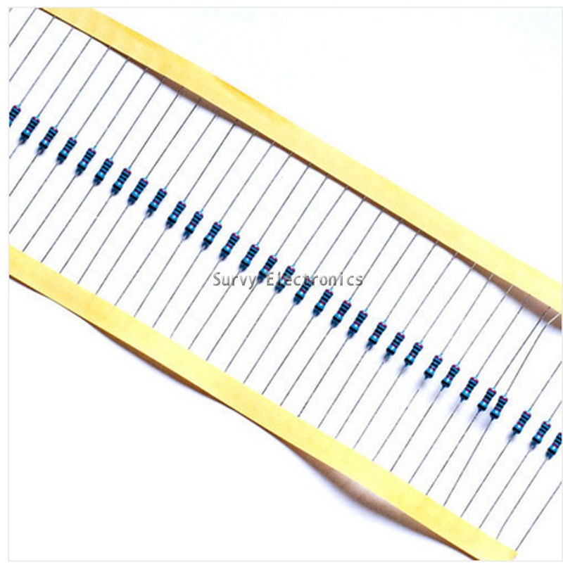 100pcs 1/4w Watt 220 ohm 220ohm Metal Film Resistor 0.25W 220R 1%