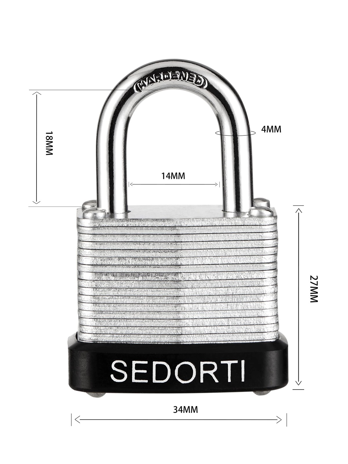 Laminated Steel Padlock Set, 1-1/4″ Wide Body, Small Heavy Duty Locker Lock, …