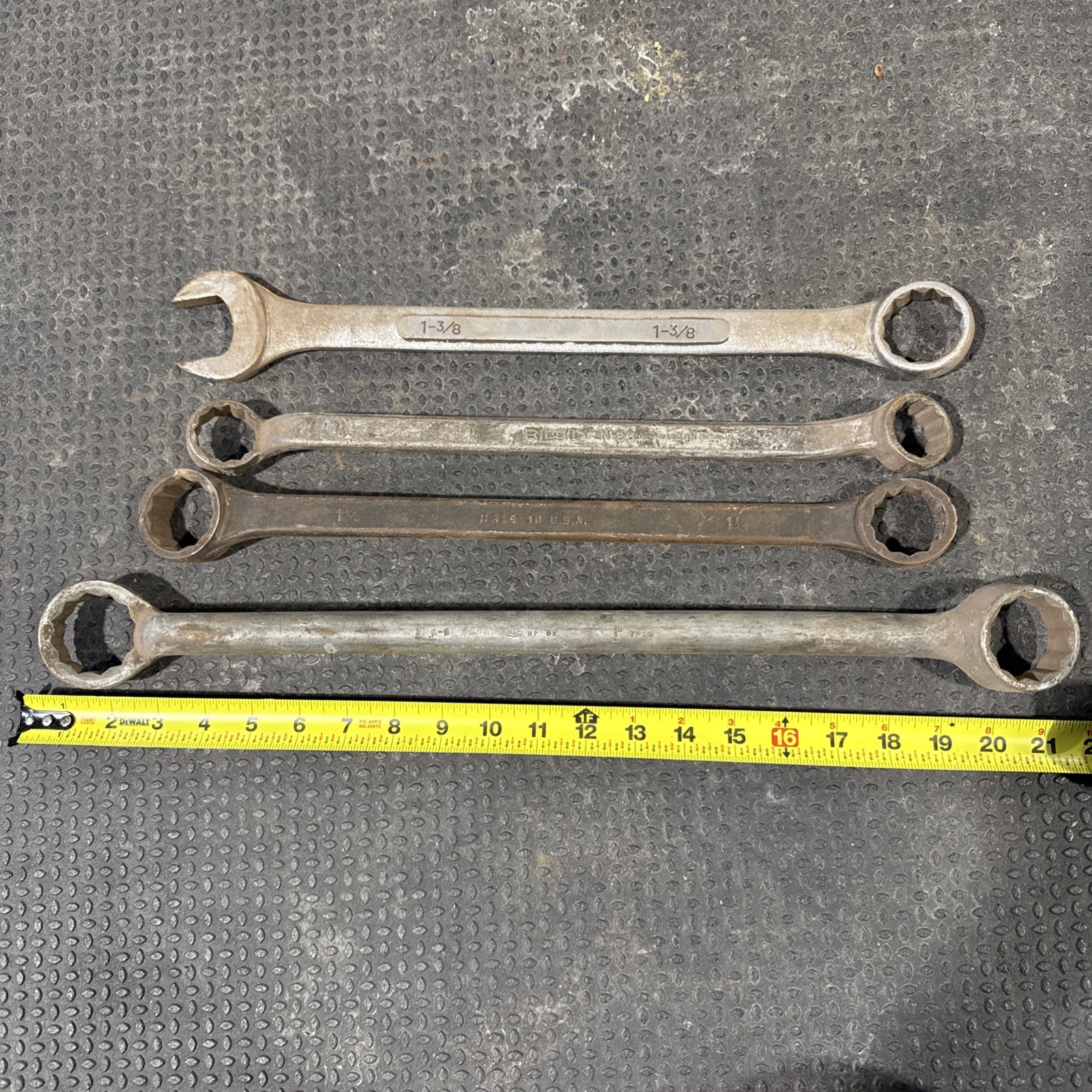 Lot Of 4 Various Large Wrenches Including Rigid, P&C