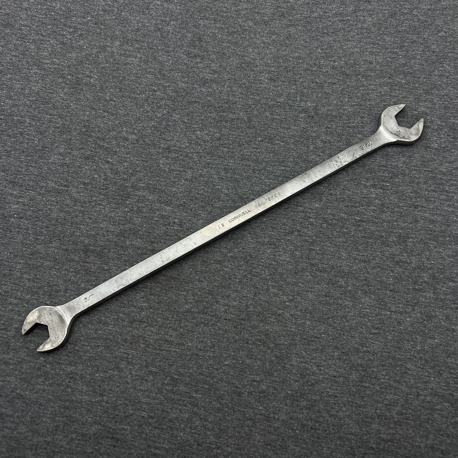 Vintage Cornwell Tools EW51 5/8″ x 11/16″ Open End Brake Wrench 15”long USA