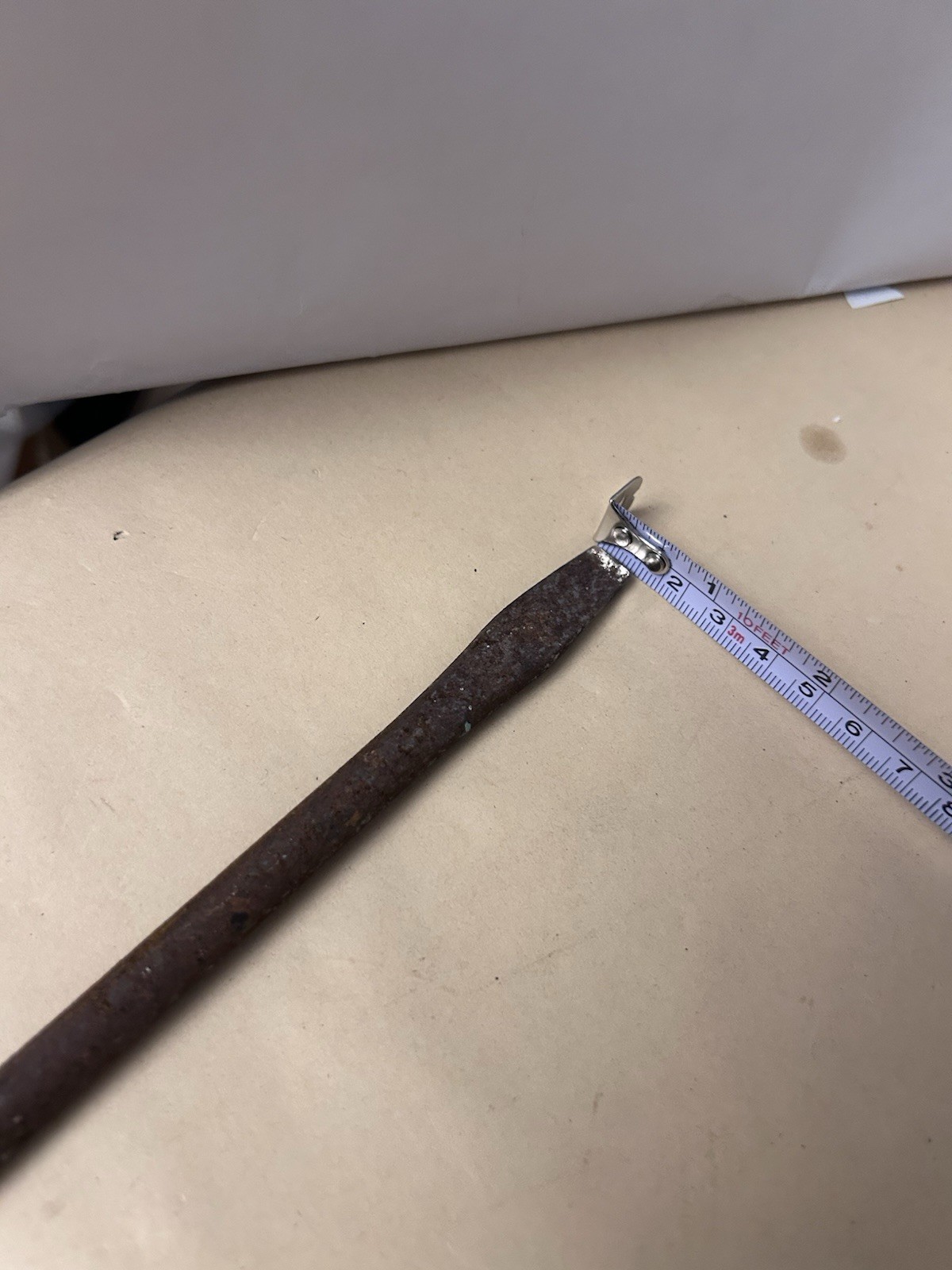 VTG Rusted Used Wooden Black Handle Long Flat head screwdriver