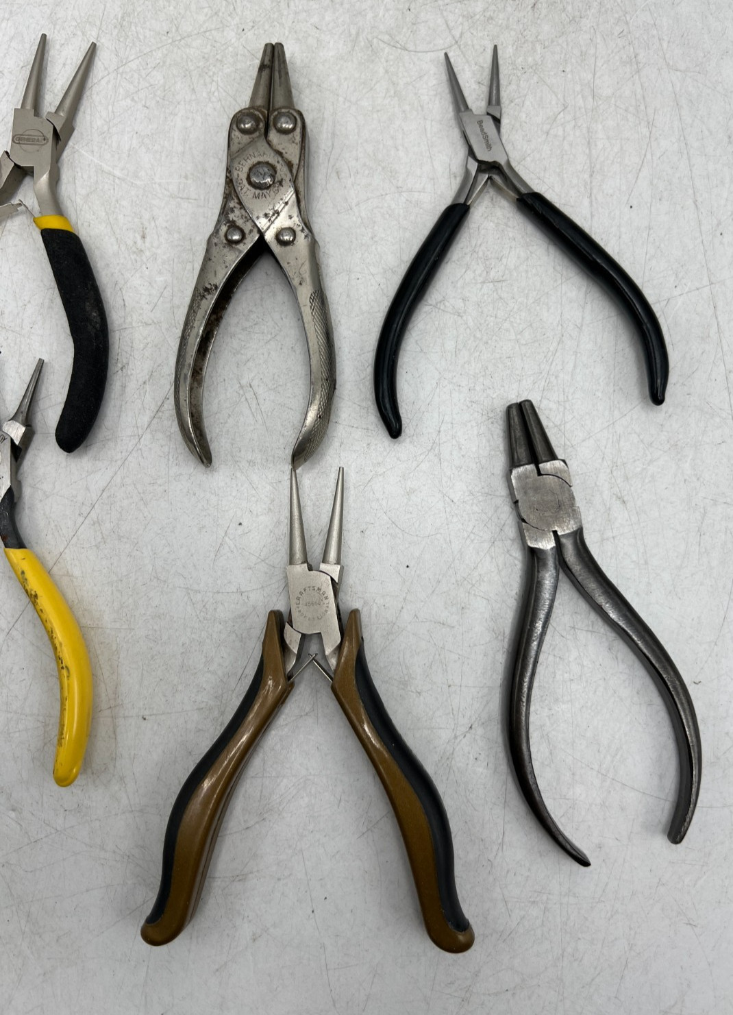 Lot of 7 Craftsman / Schollhorn Parallel / Crestoloy Round Nose Pliers Tool