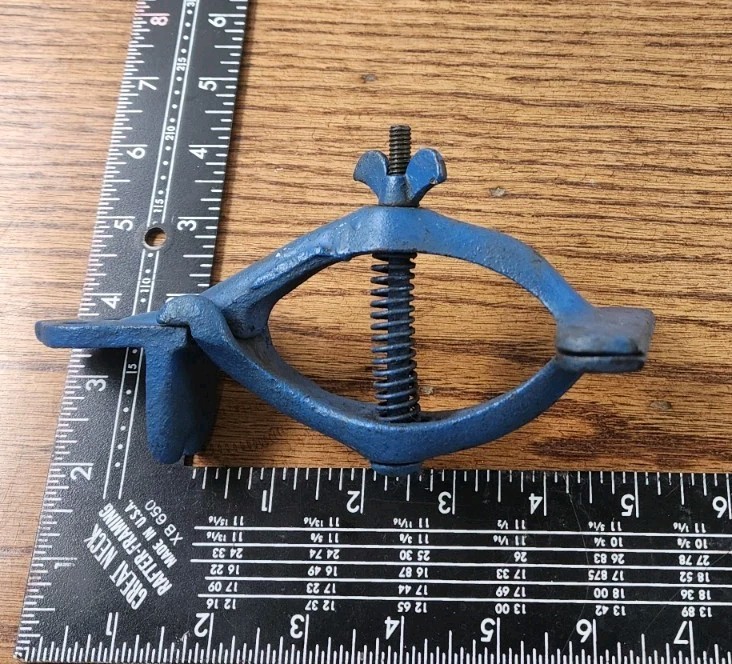Antique Bench/Table Mount Light Duty Spring Clamp Woodworking Tool – Nice Shape!