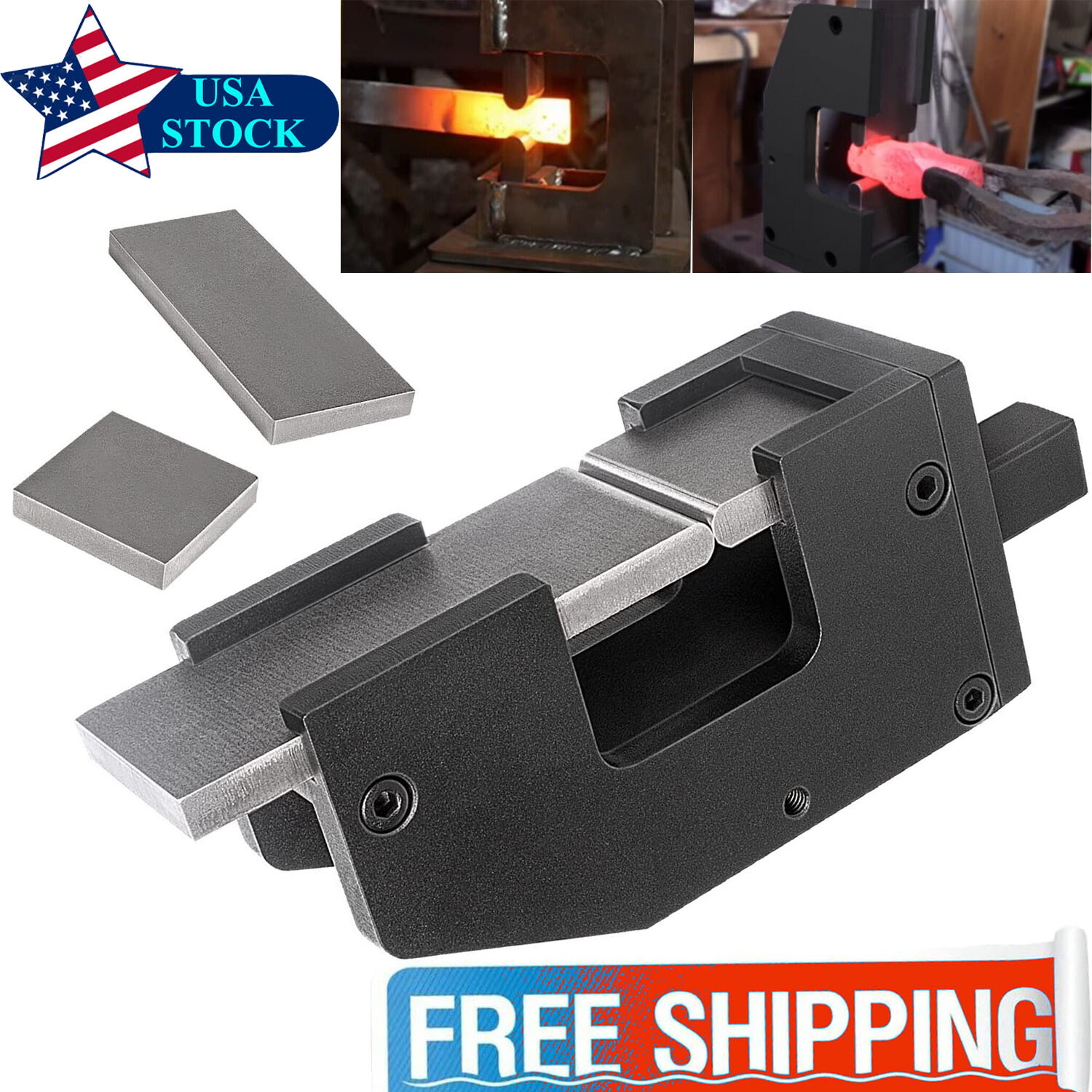 Blacksmith G2 Guillotine Slash Fullering Tool with Flat Dies for Round Shoulders