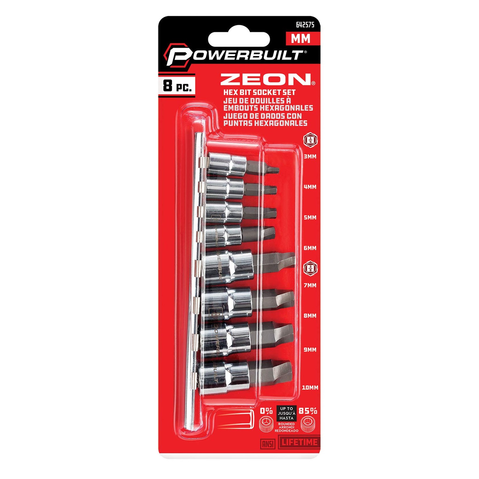 4 Piece Metric Hex Bit Socket Set 1 4 and 3 8 Inch Drive S2 Steel Durable Design