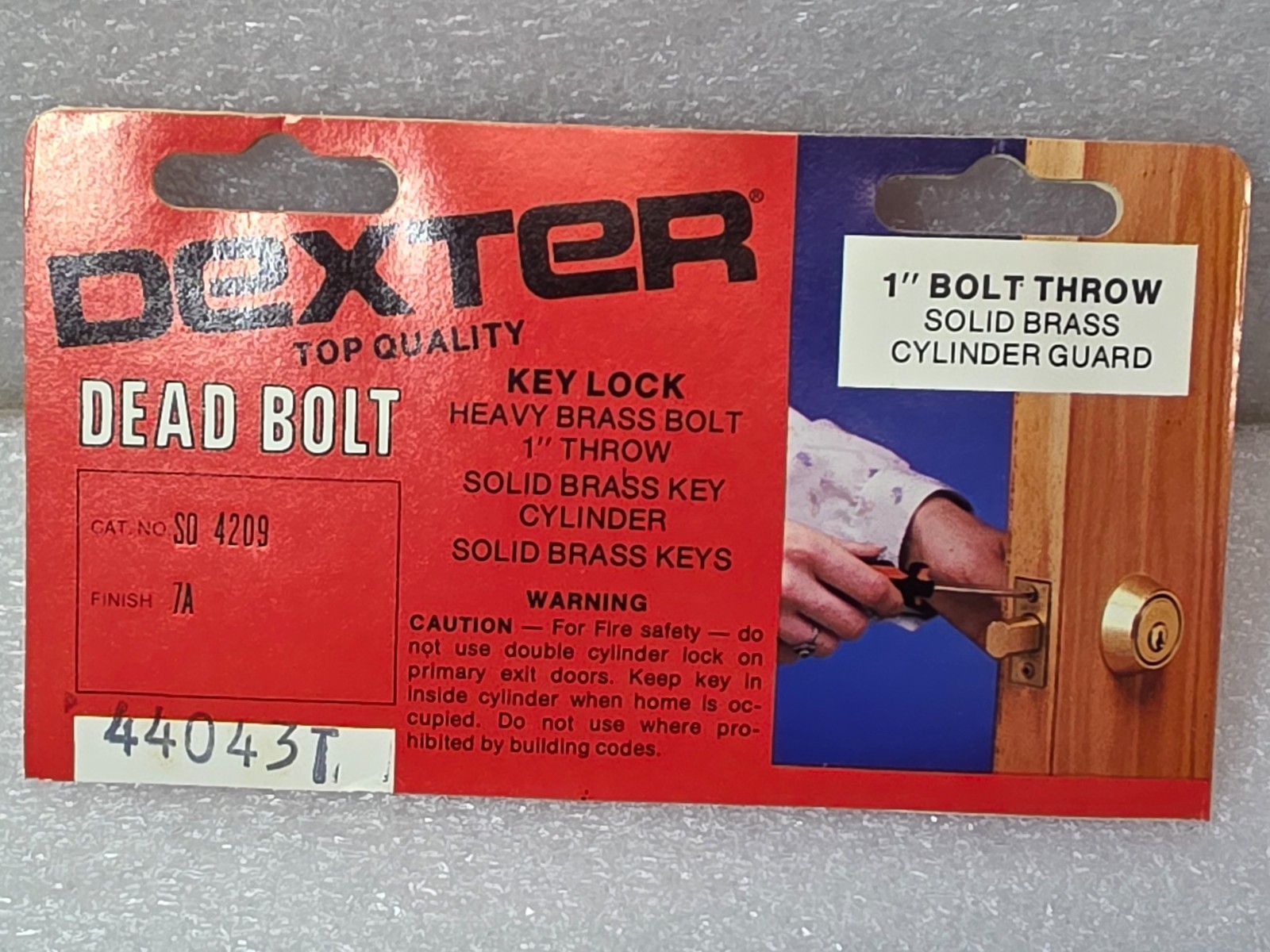 Old Dexter 4209 Double cylinder Deadbolt (Also Used On Old 1″ Thick Steel Doors)