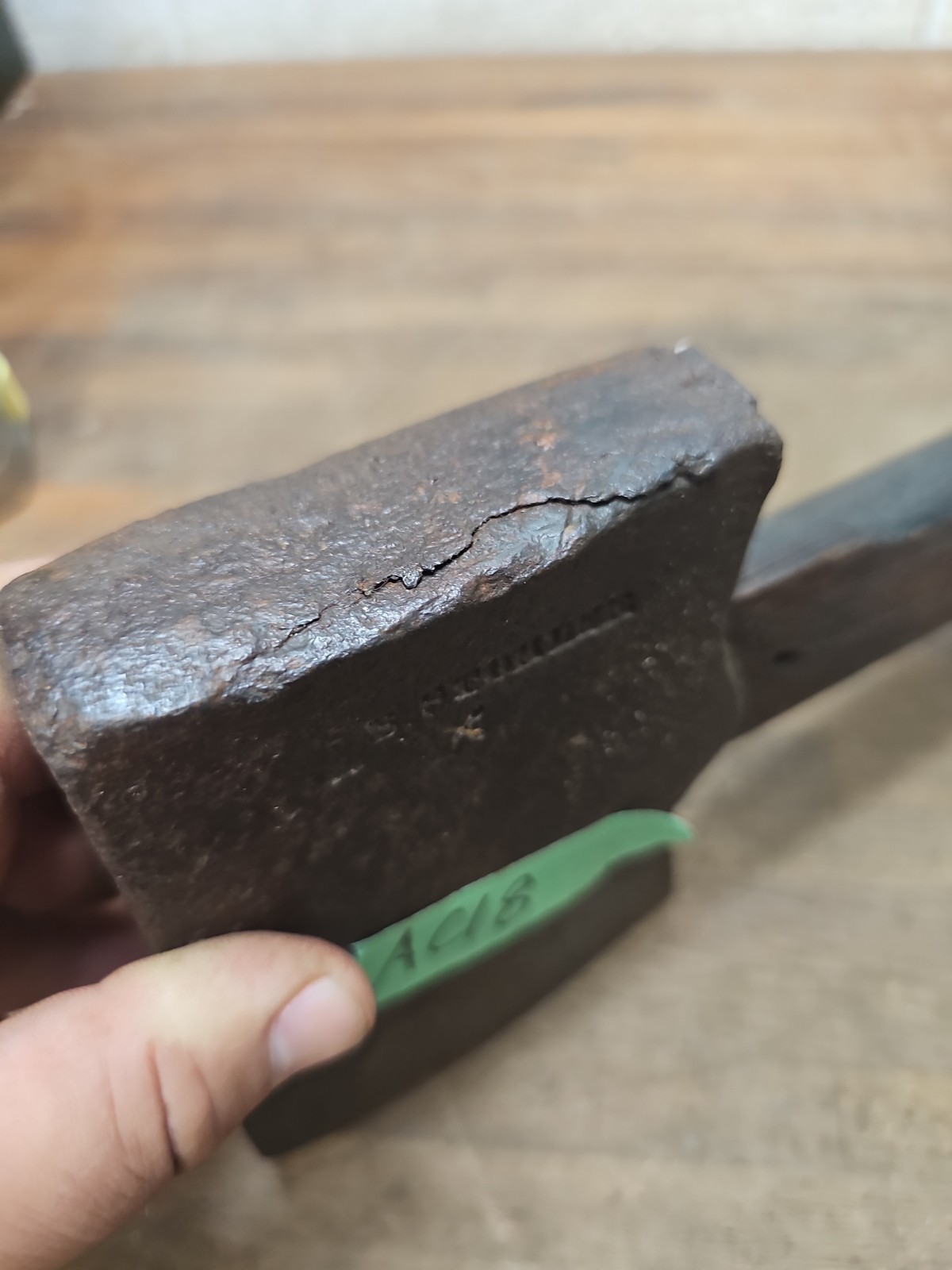 AC18- Antique Hand Forged JB STOHLER AXE Schaefferstown Pa 4 lb 7 oz
