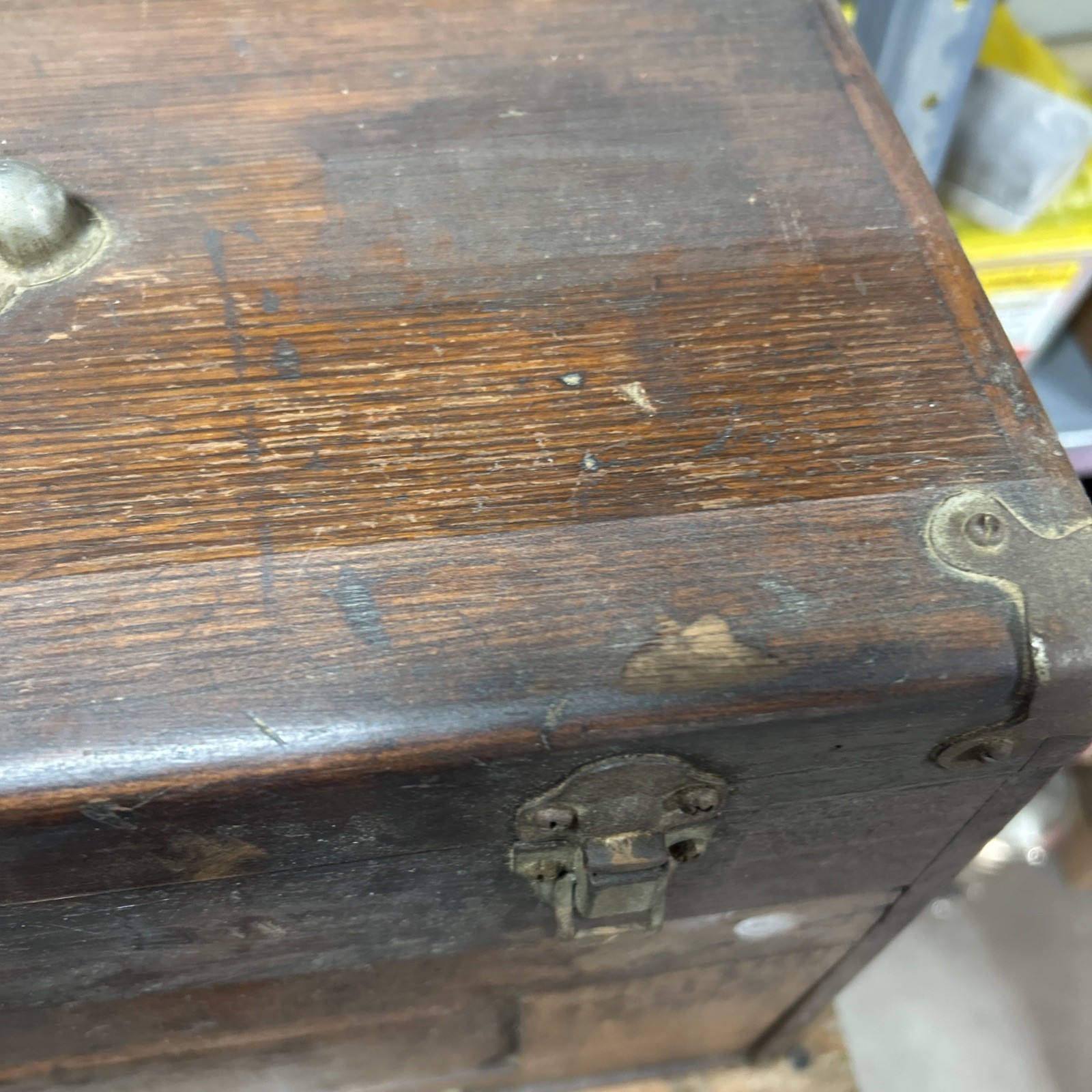 Vintage Machinist Tool Chest Wood Gerstner Style Wood Box 50s