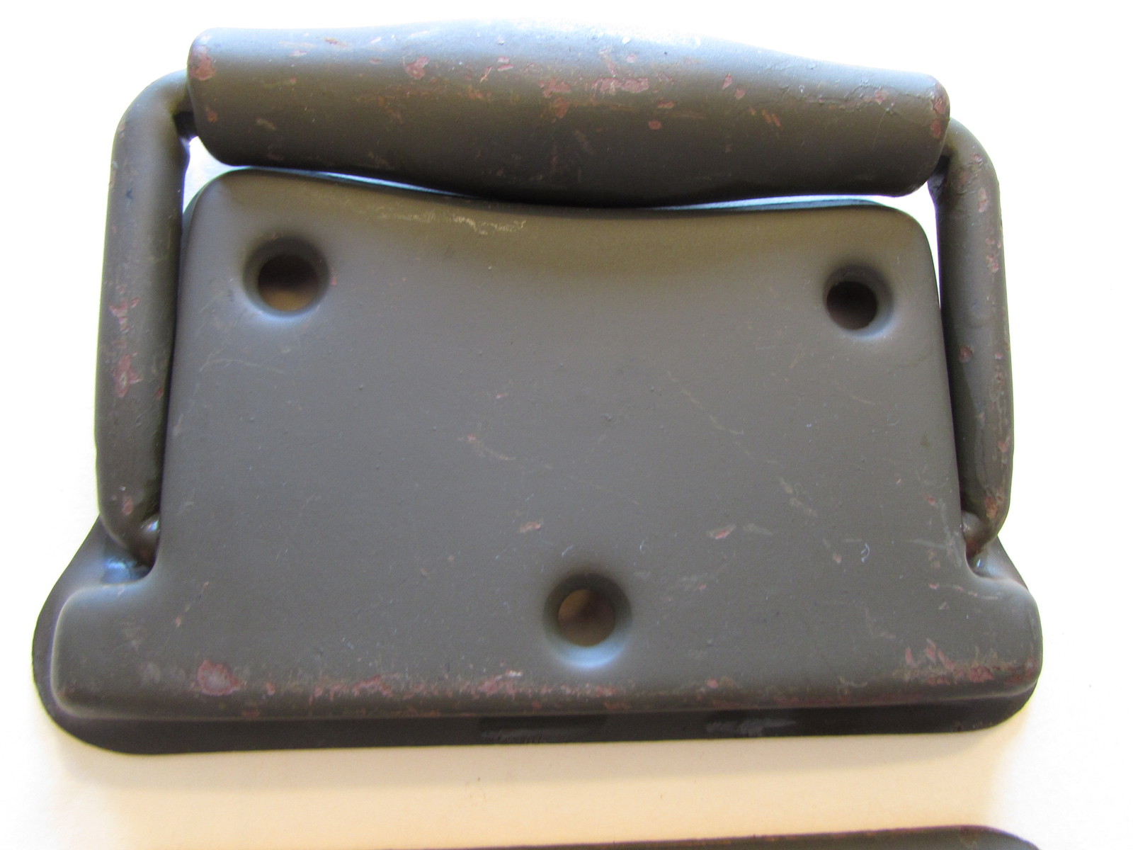 Vintage Metal Army Green Chest Handles Stanley Co NIB WW II Set of 2 Foot locker