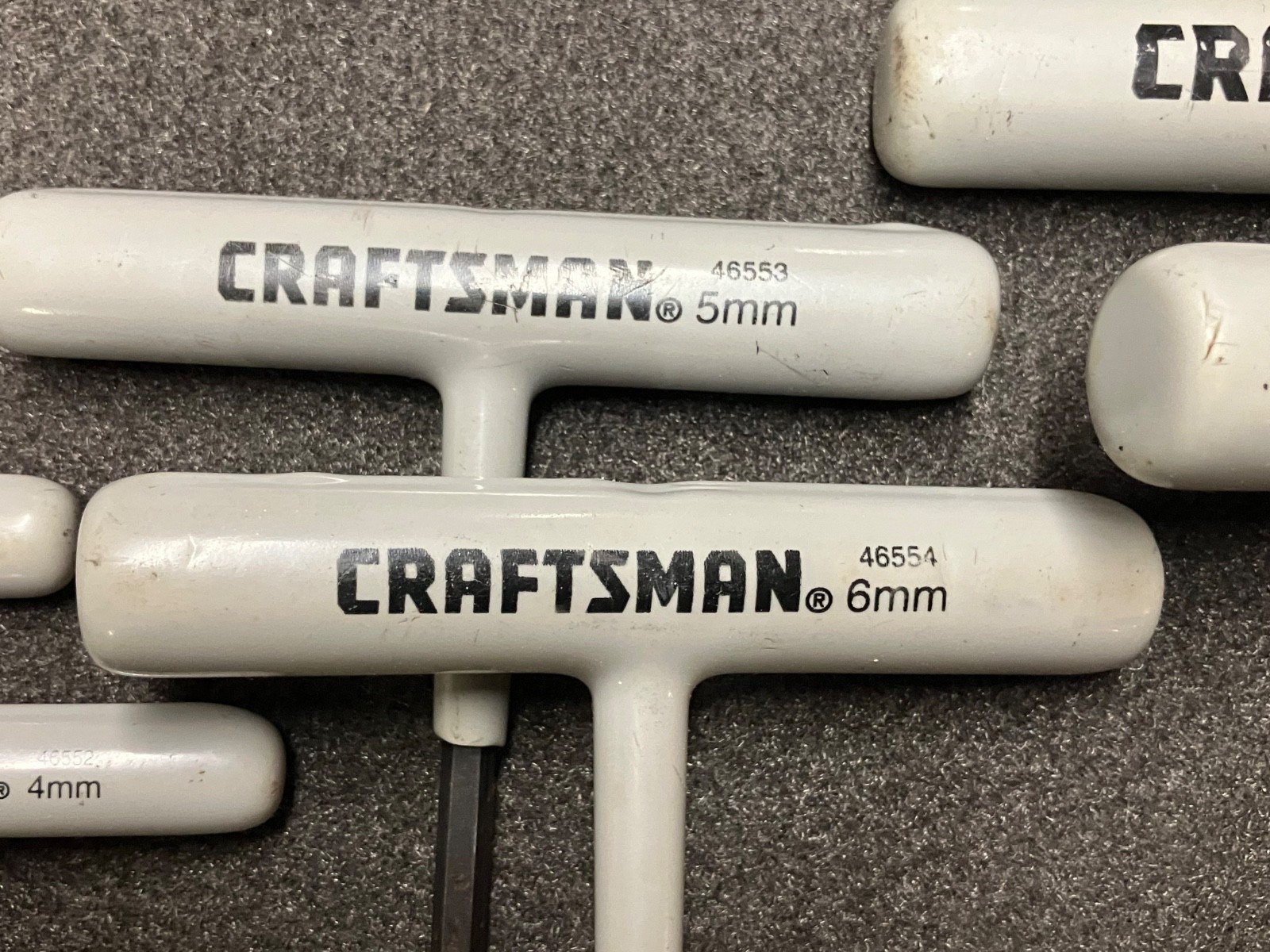 (7) PIECE VINTAGE CRAFTSMAN METRIC T-HANDLE HEX WRENCHES -(f)