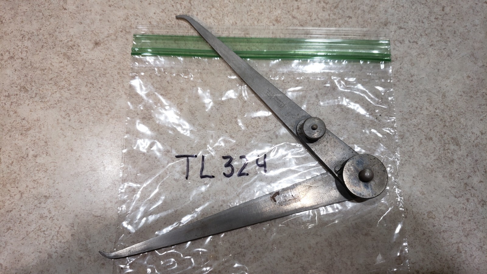LS STARRETT 6″ LOCK JOINT OUTSIDE CALIPER MACHINIST TOOL MADE IN USA (TL324)