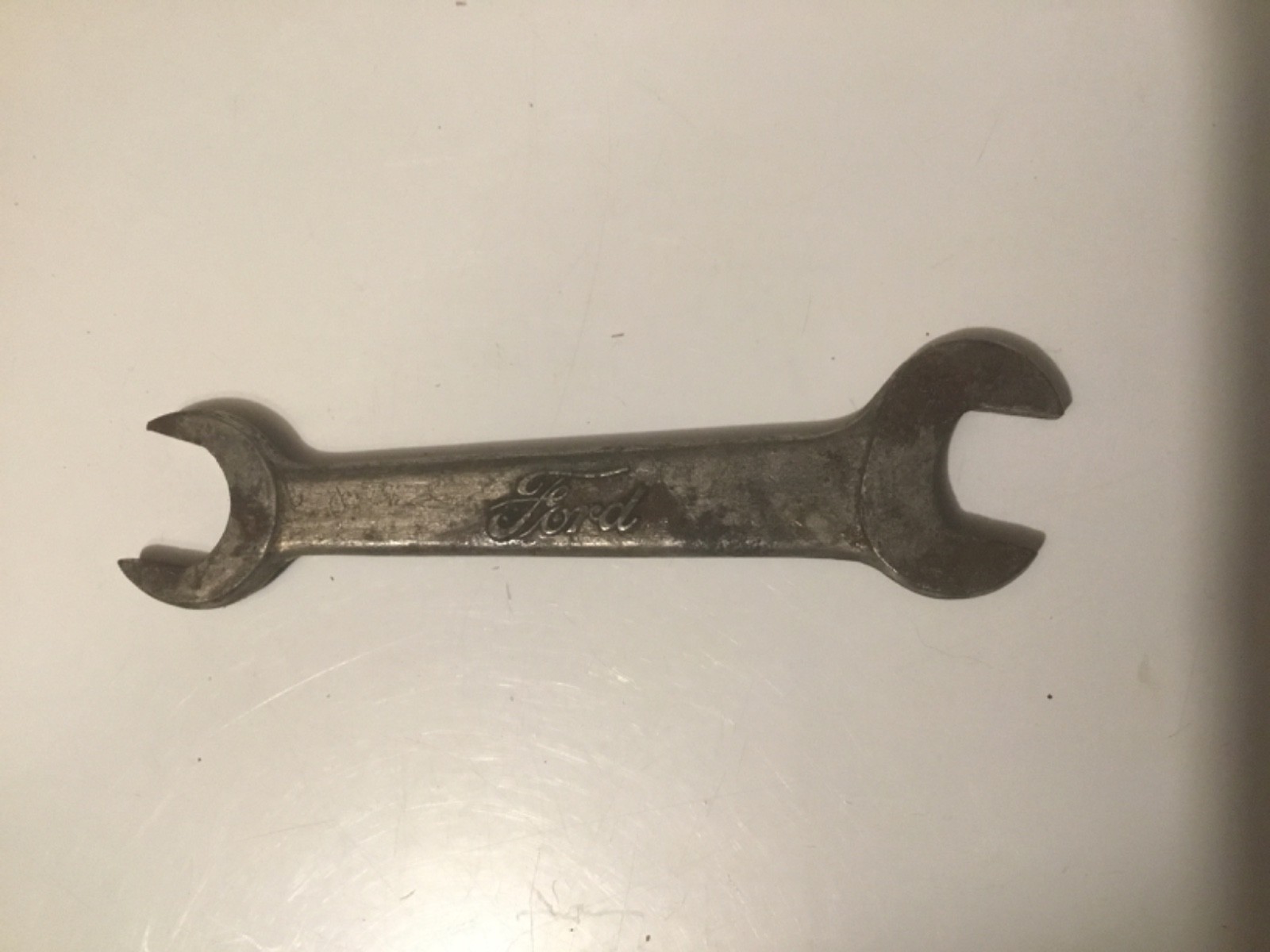 Vintage Ford T-1917 Open End Wrench No 1 & 2, rust, 5-1/4 inches long.