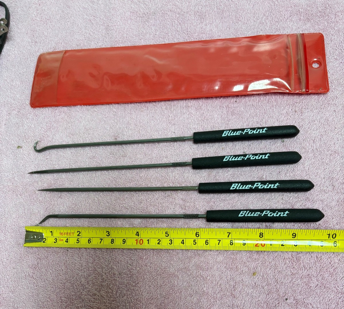 BLUE POINT 4 PIECE SET BLACK GRIP PICKS