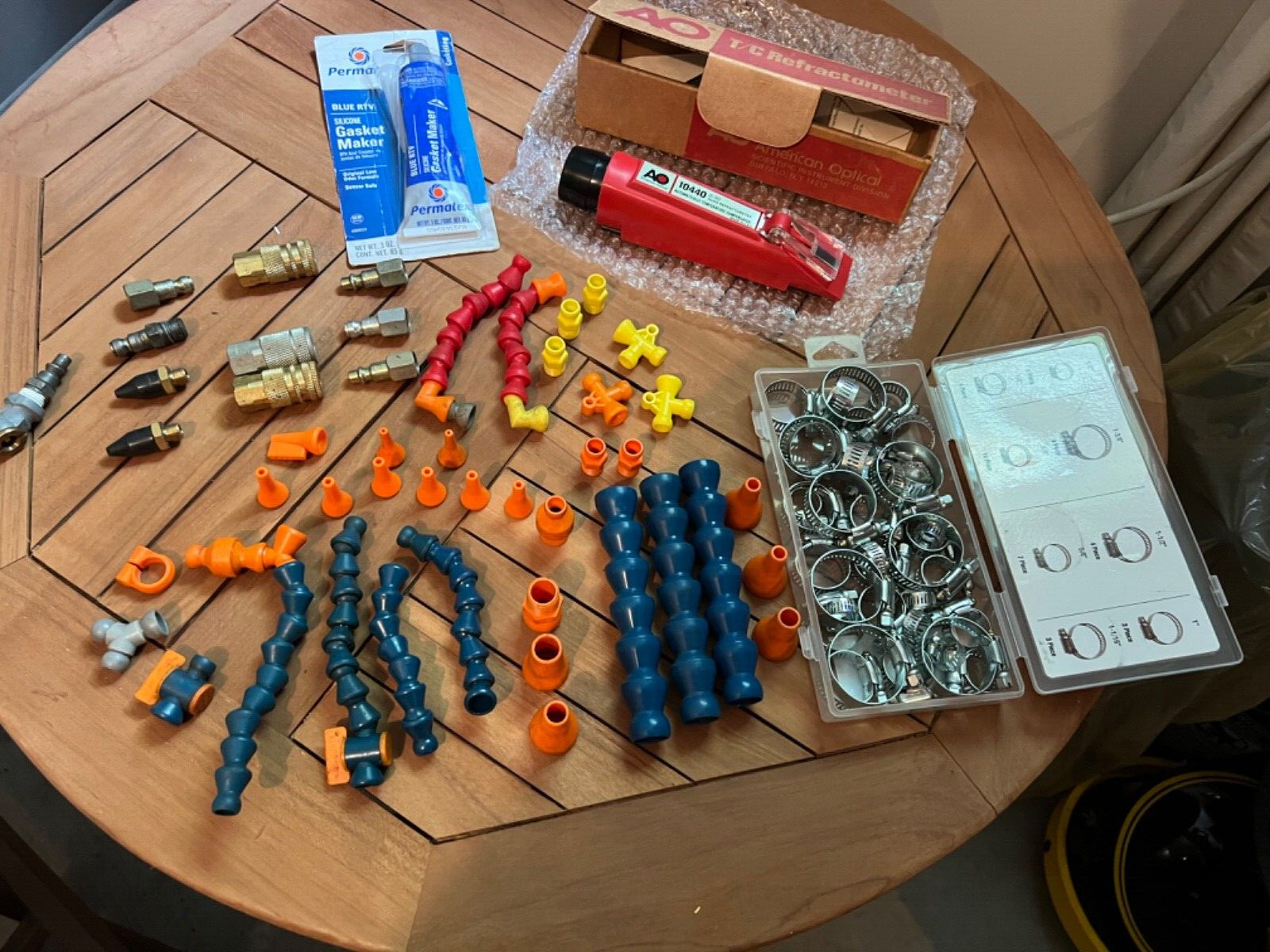Machinist Tool, lot B, Lock Line, Air Line, Refractometer, Hose Clamp set