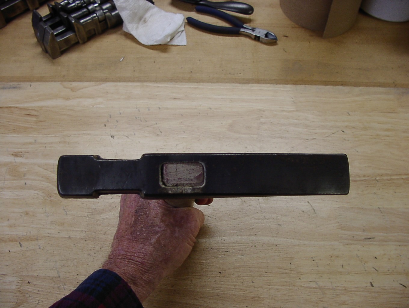 Vntg Unbranded 1lb. 12oz Masons Hammer,Geologist,Rockhound,7-15/16″ Head,VGC