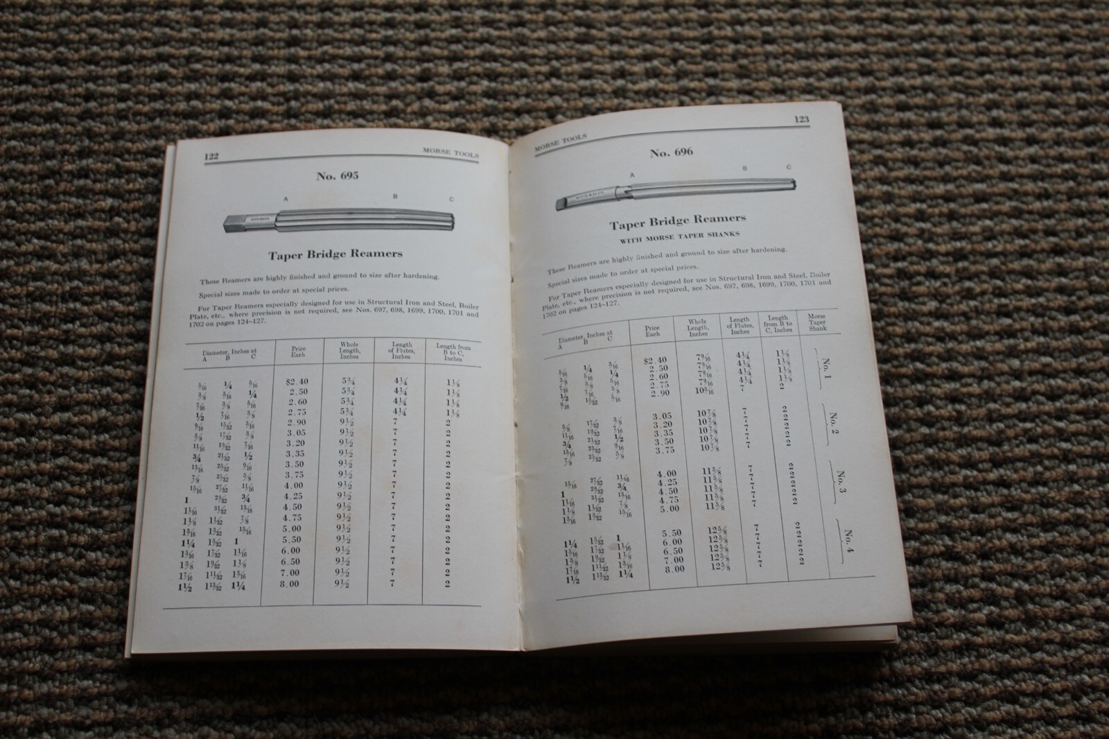 Original MORSE TWIST DRILL & MACHINE CATALOG NO. 67 COPYRIGHTED 1931