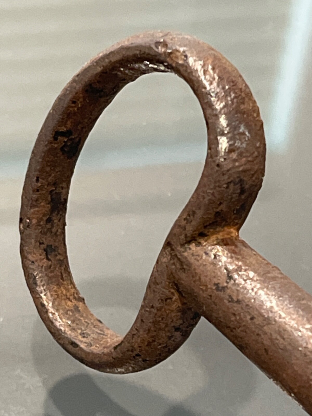 Genuine historic Italy 1700-1800s wrought iron 5.75″ key 090324@