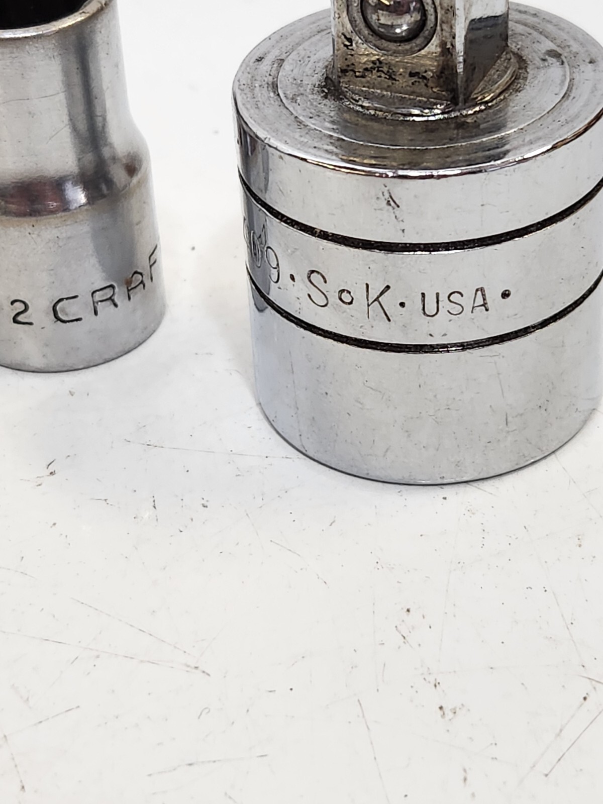 Craftsman V 1/2” Drive 10 Piece Socket Set Made In USA SK Socket Adapter 1/2-3/4