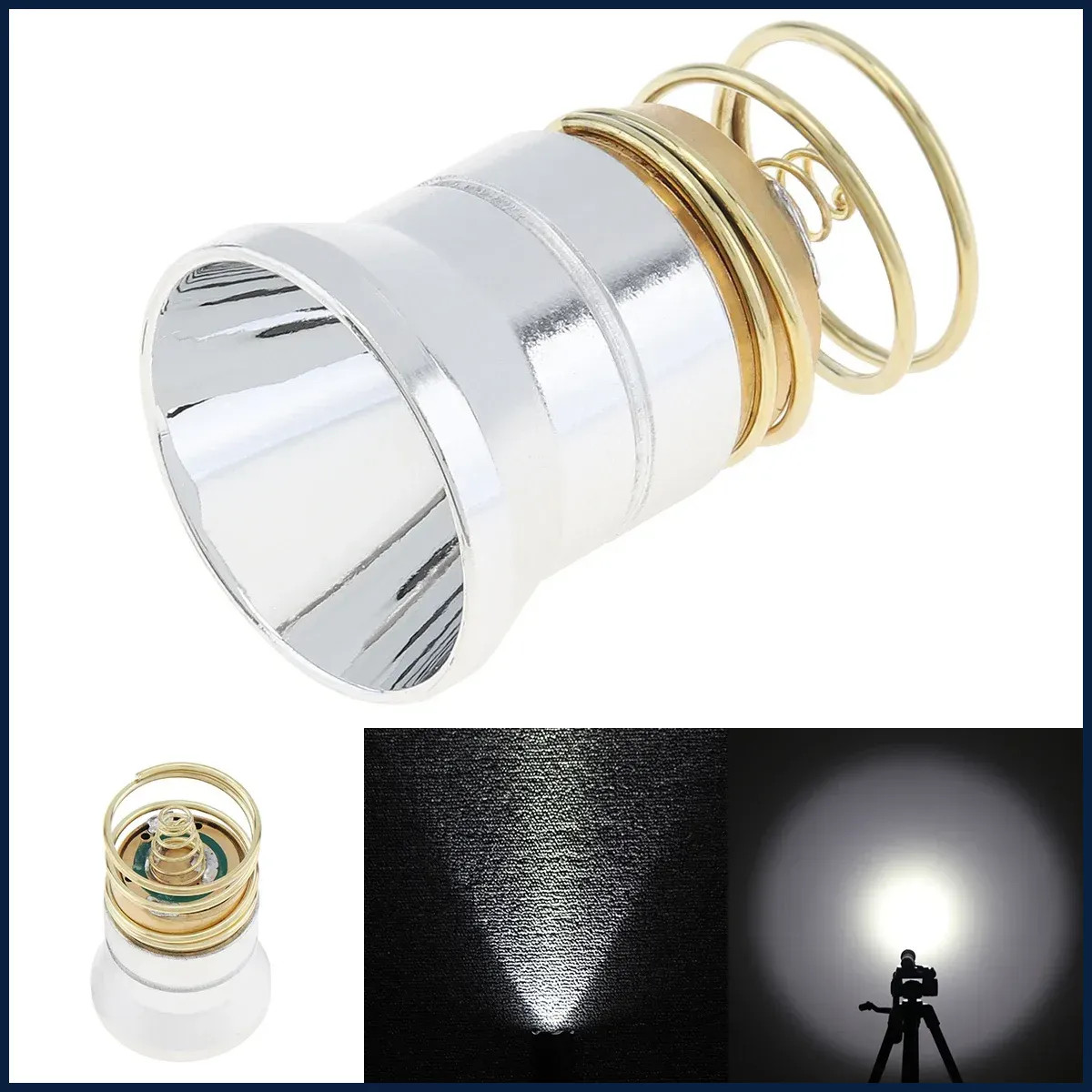 26.5mm L2 LED Flashlight Bulb Replacement Smooth Reflector Lamp Cap for C2 Z2