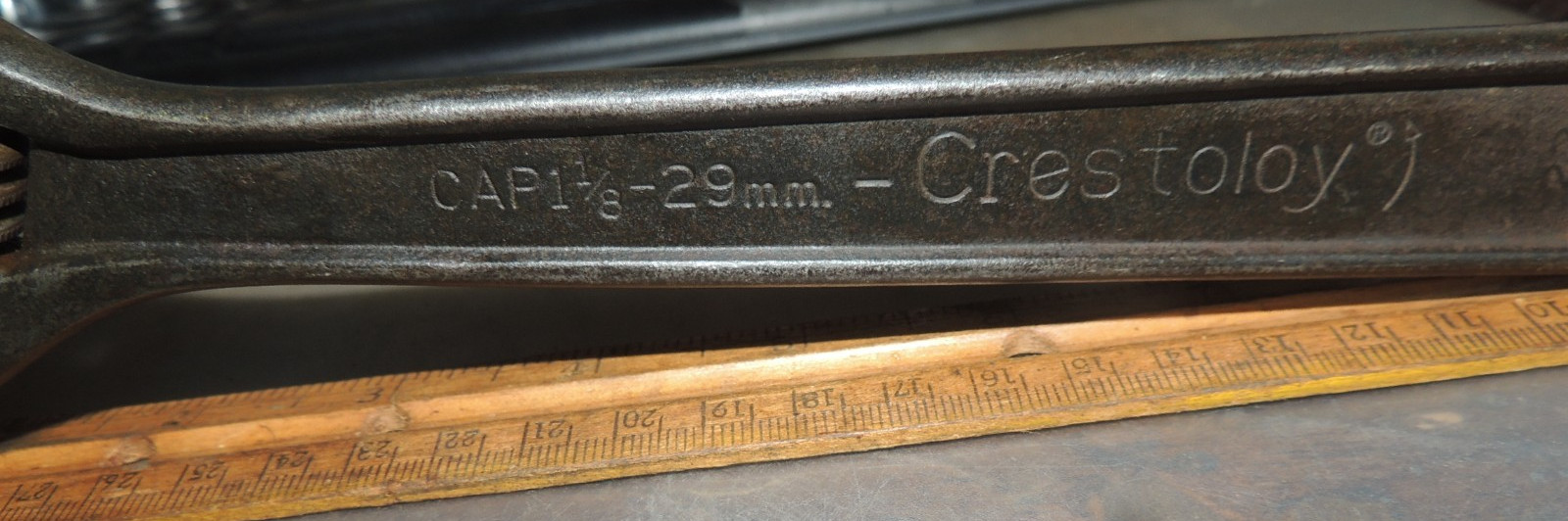 Vintage 10″ Crescent Crestoloy INDUSTRIAL Black Oxide FINISH Adjustable Wrench