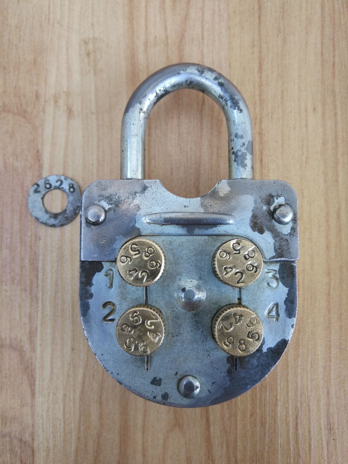 #3 vintage rare Antique New padlock USSR with 4 Code Combination Video
