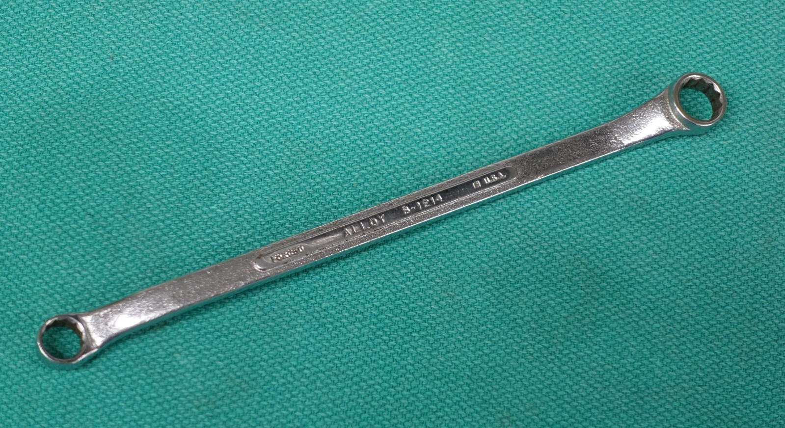 NOS Vintage S-K WAYNE # B-1214 3/8” x 7/16” Double Box End Wrench Forged USA